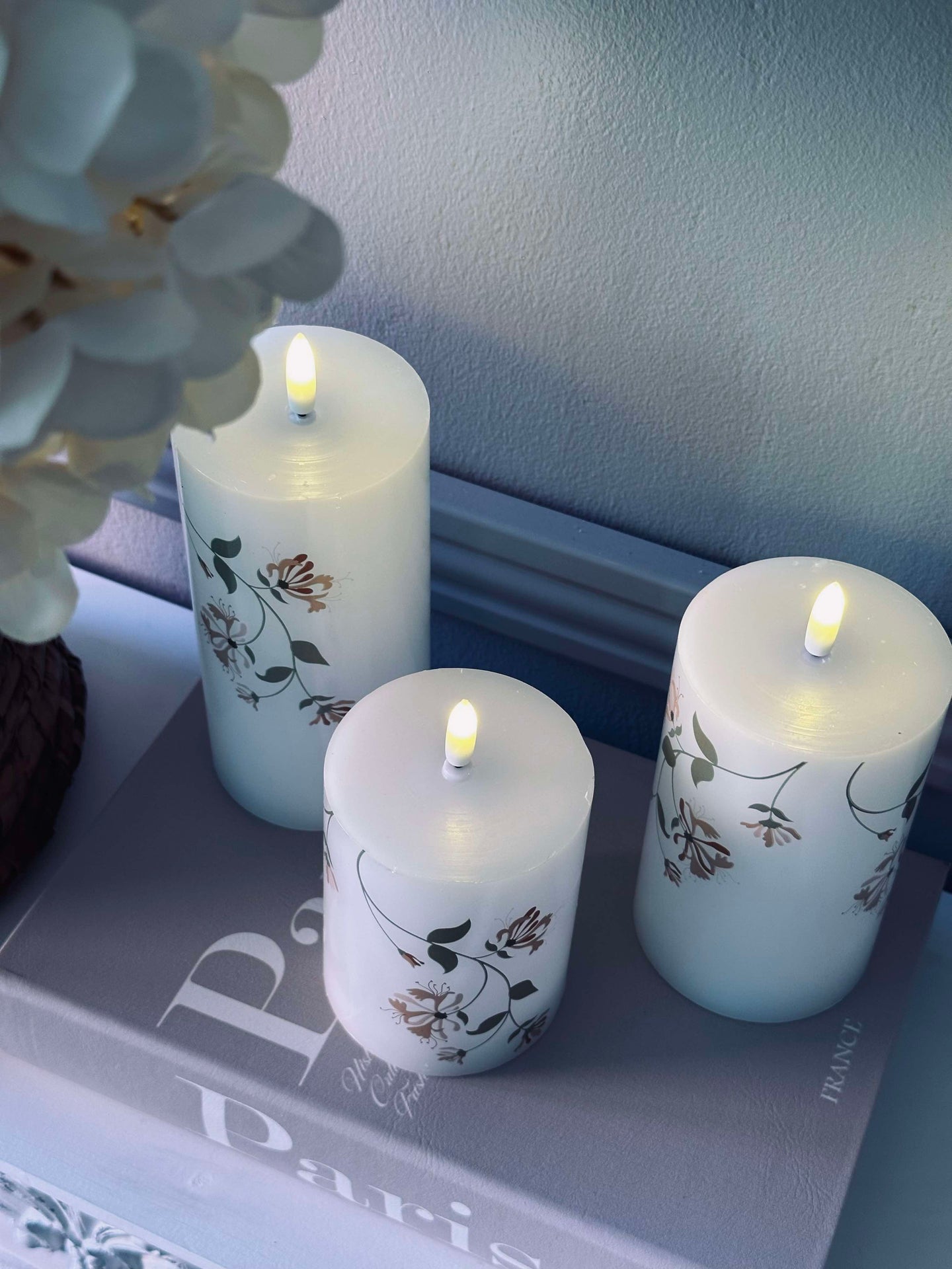 LED Rosblomma – Set med 3 st och fjärrkontroll