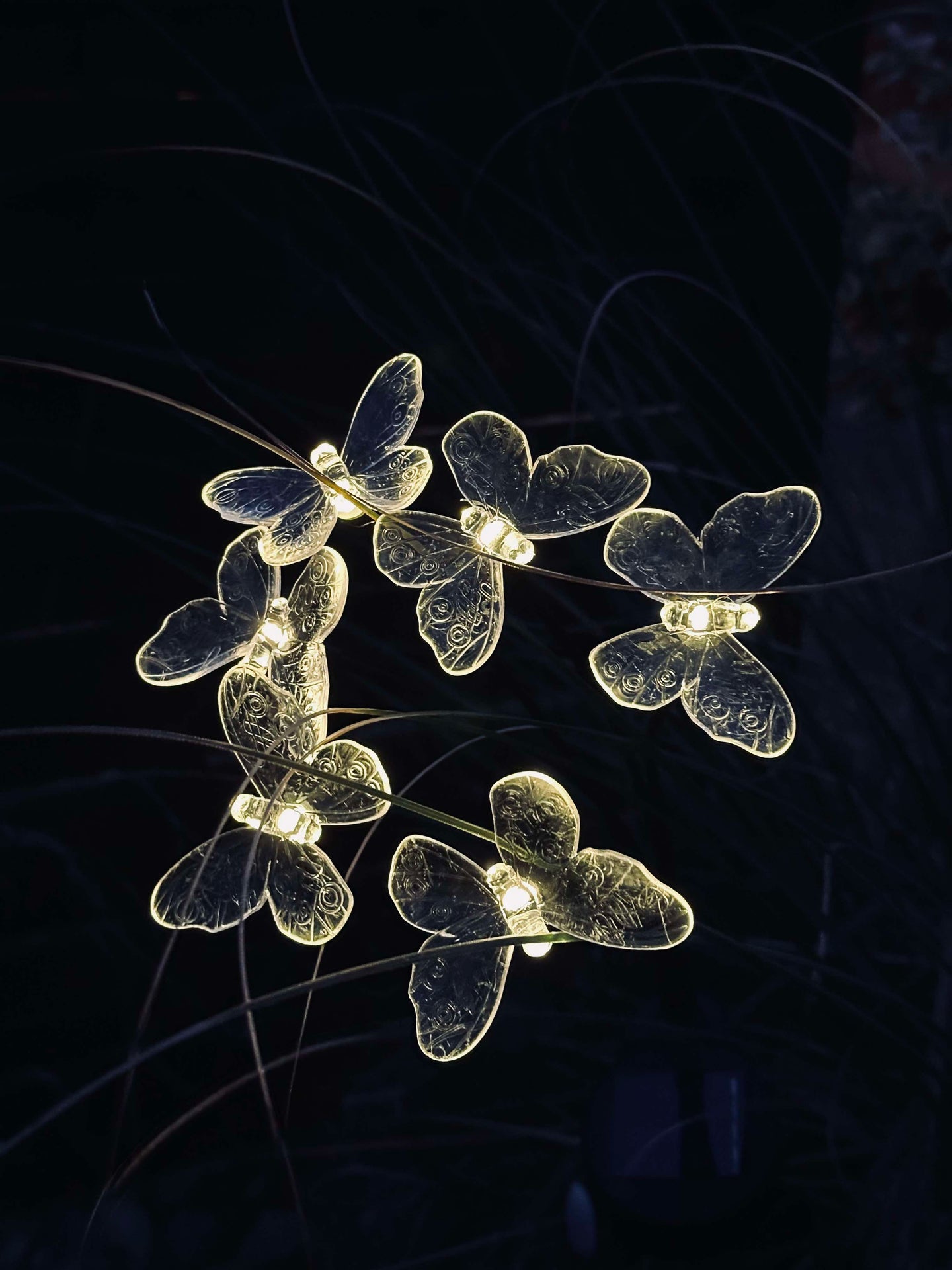 Solcellsbukett med fjärilar