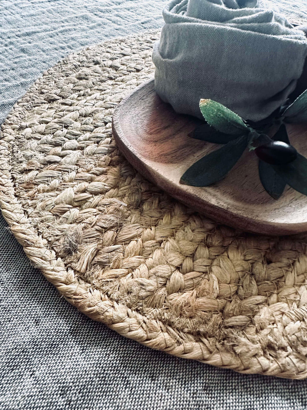 Bordsunderlägg i jute - Oval