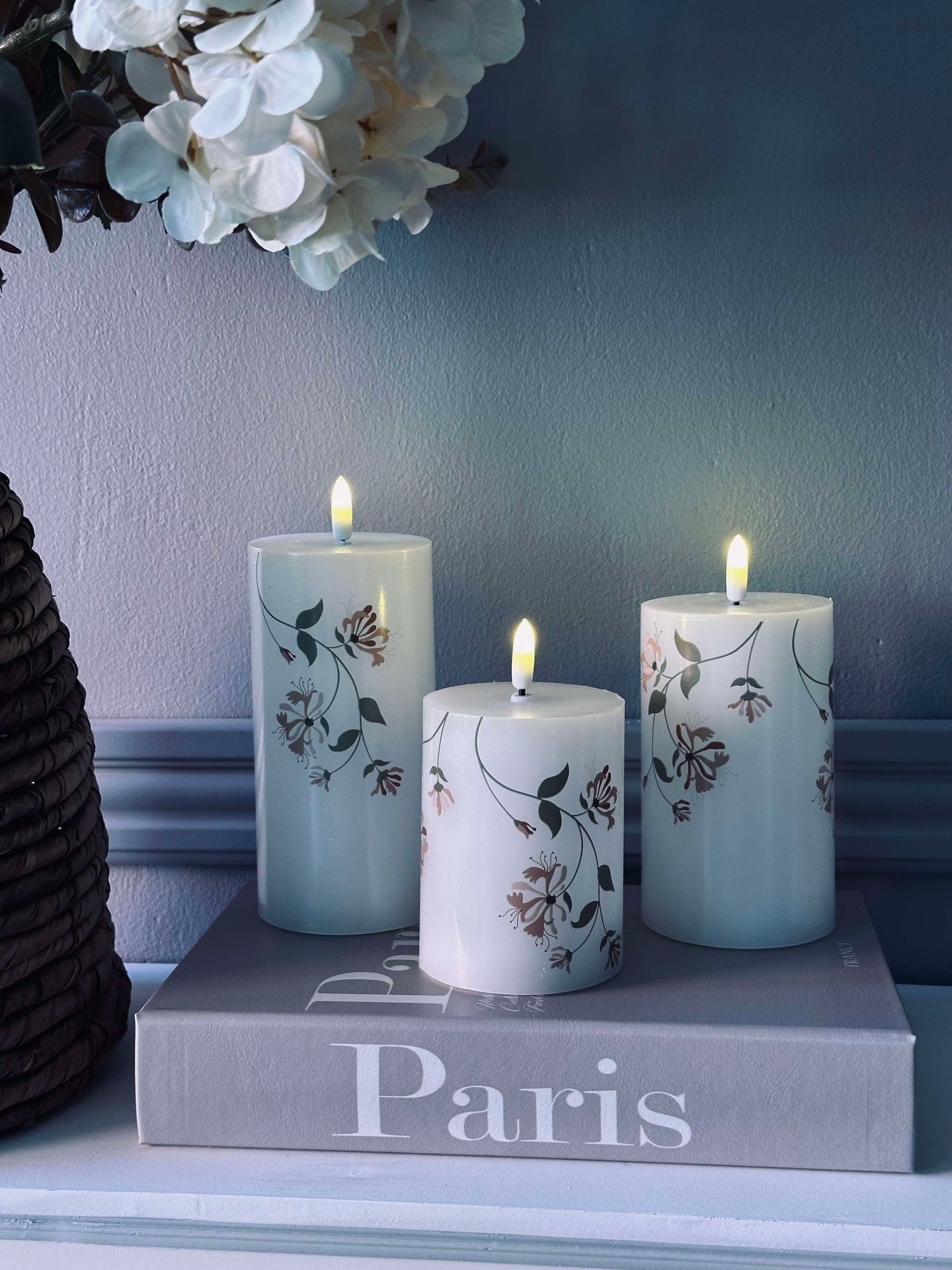 LED Rosblomma – Set med 3 st och fjärrkontroll