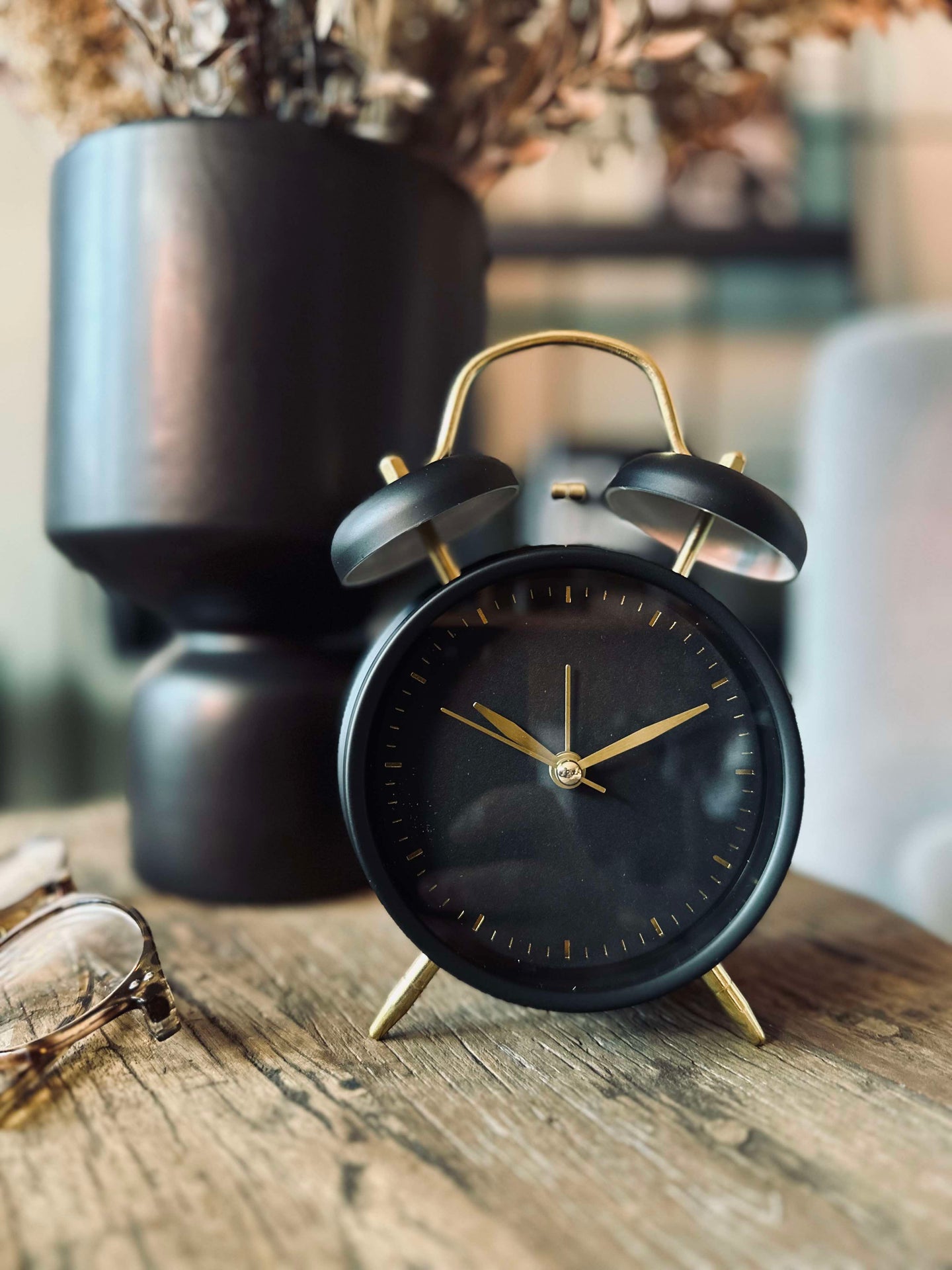Väckarklocka - Svart / Guld