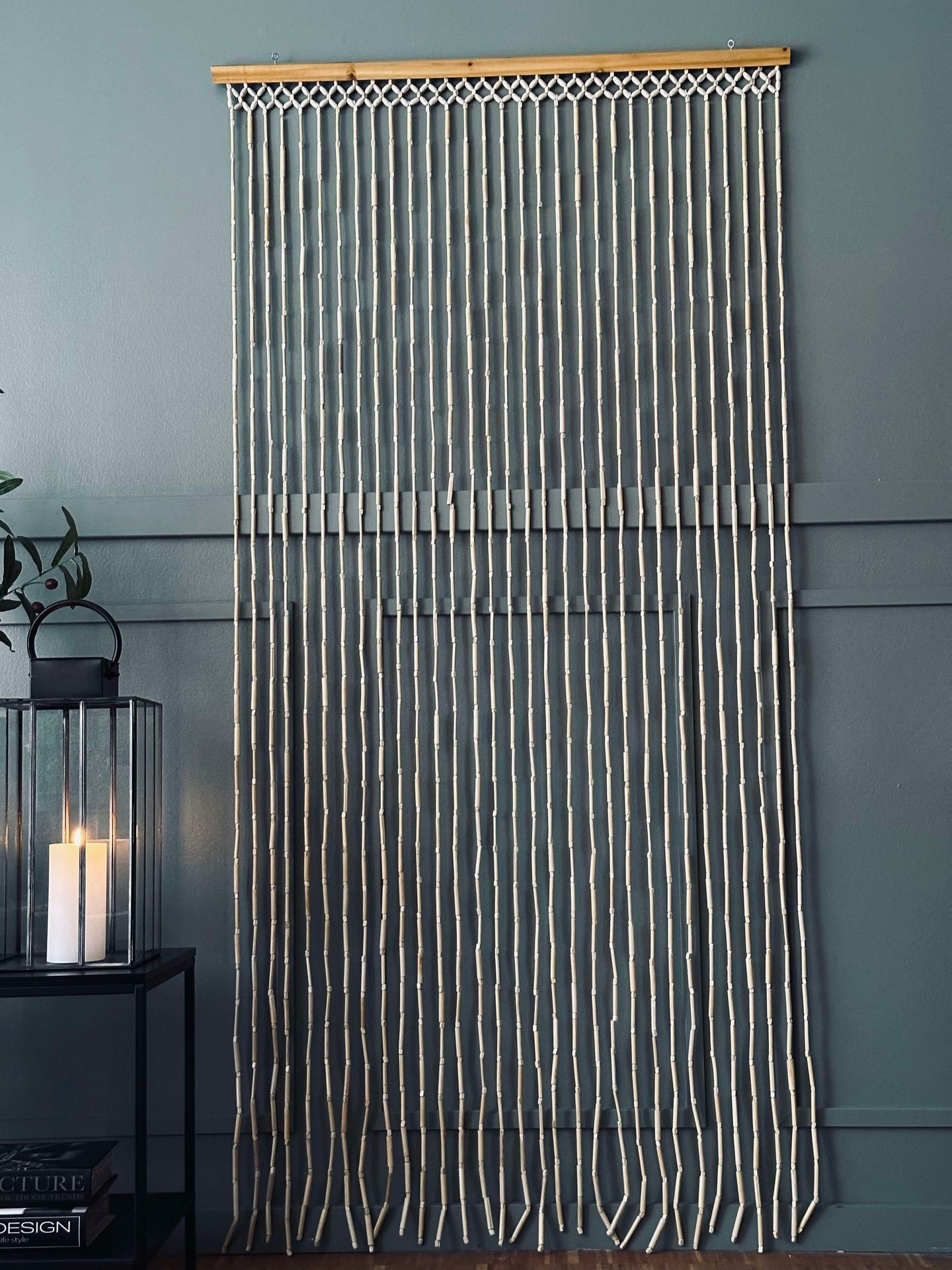 Dörrförhänge i bambu natur - 90x180 cm