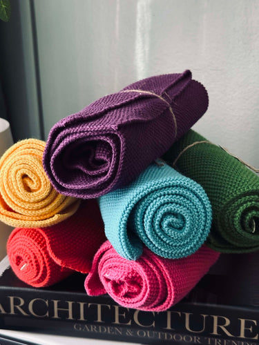 Handduk bomull stickning - 60x40cm Mixade färger