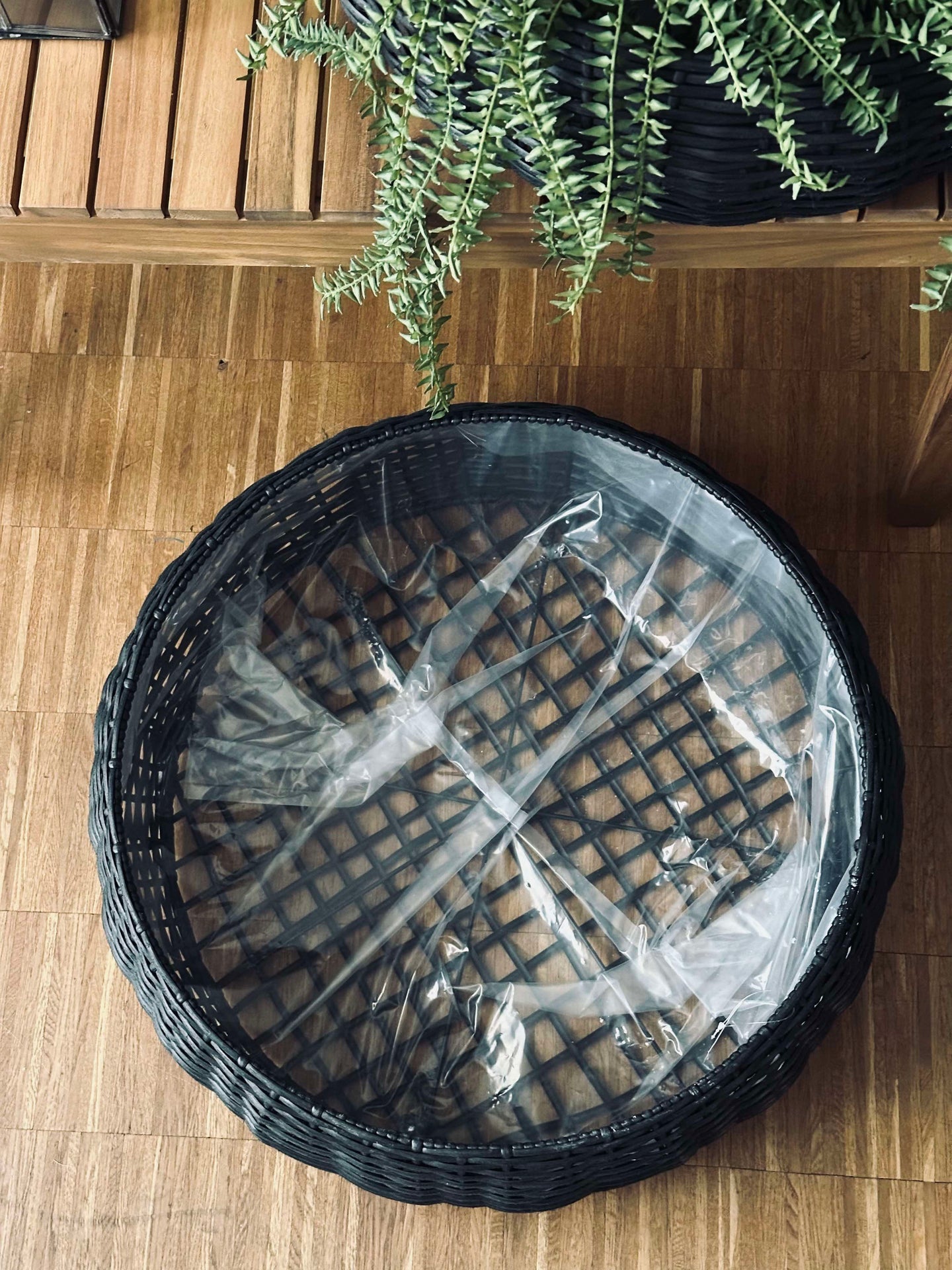 Korgset Rattan - Svart 2 st.