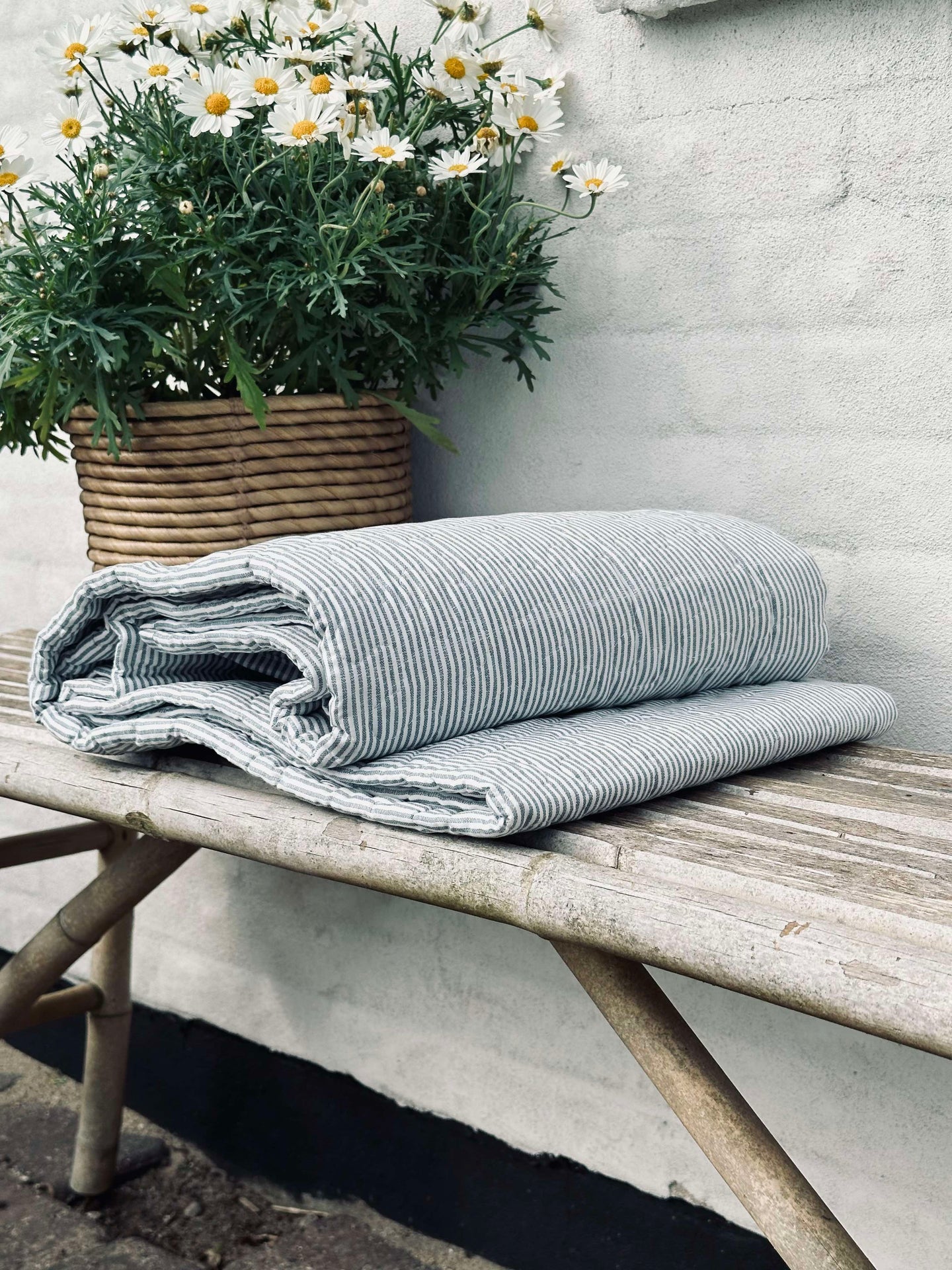 Picknickfilt Blå randig