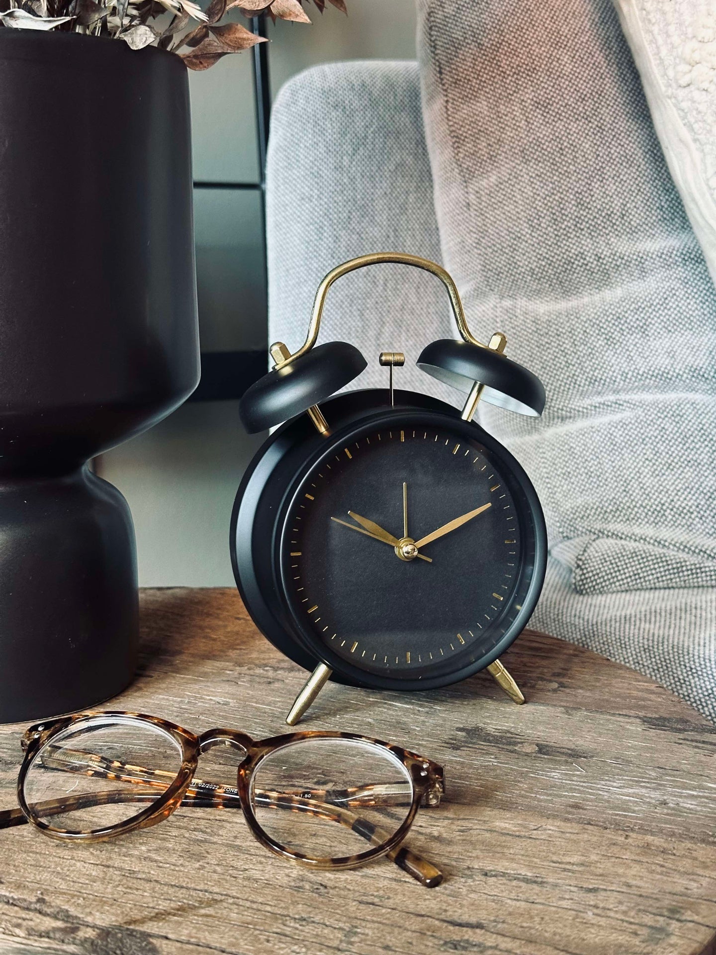 Väckarklocka - Svart / Guld