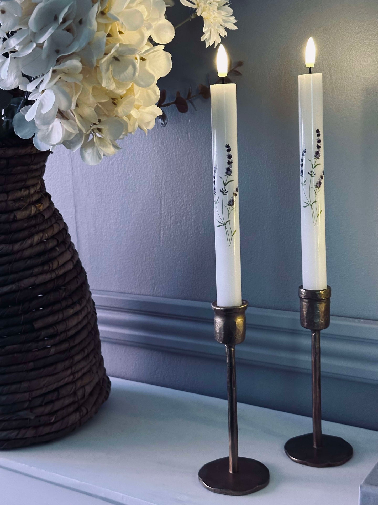 LED lavendel Scenljus – Set med 2 st