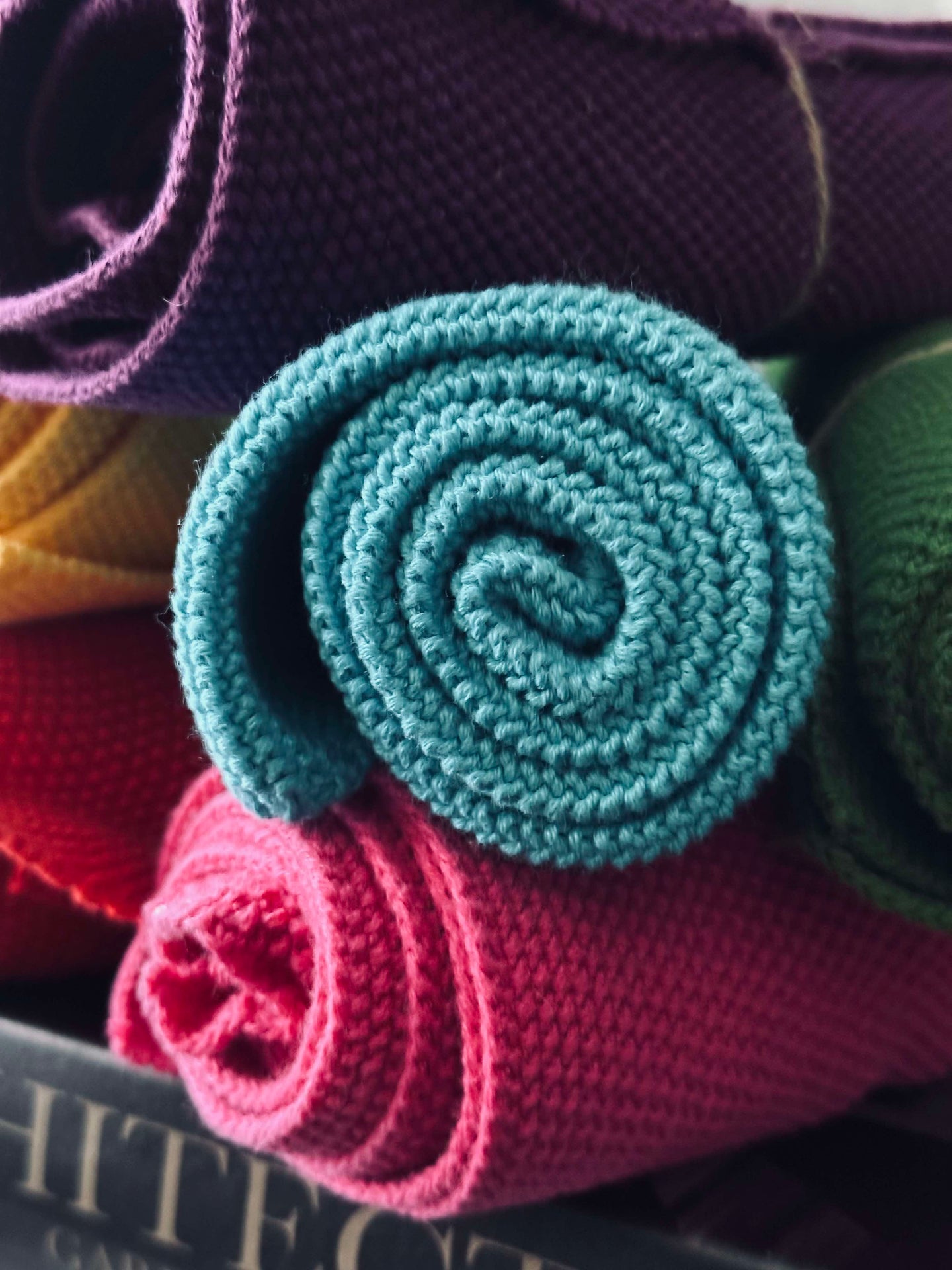 Handduk bomull stickning - 60x40cm Mixade färger