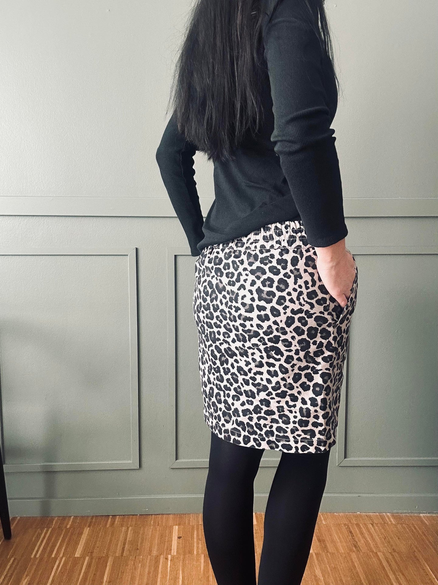 Kjol Jane Leopard Grå