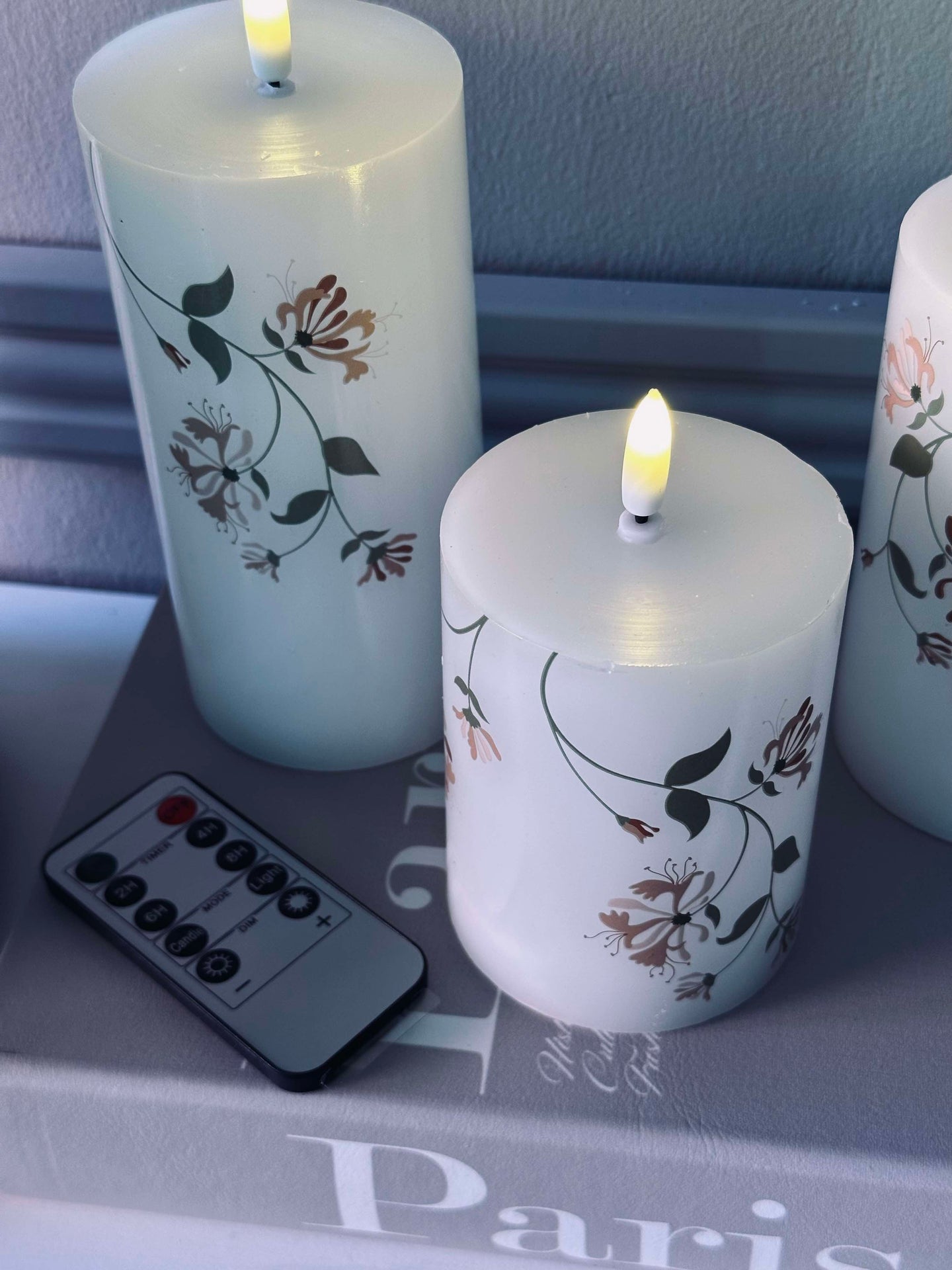 LED Rosblomma – Set med 3 st och fjärrkontroll