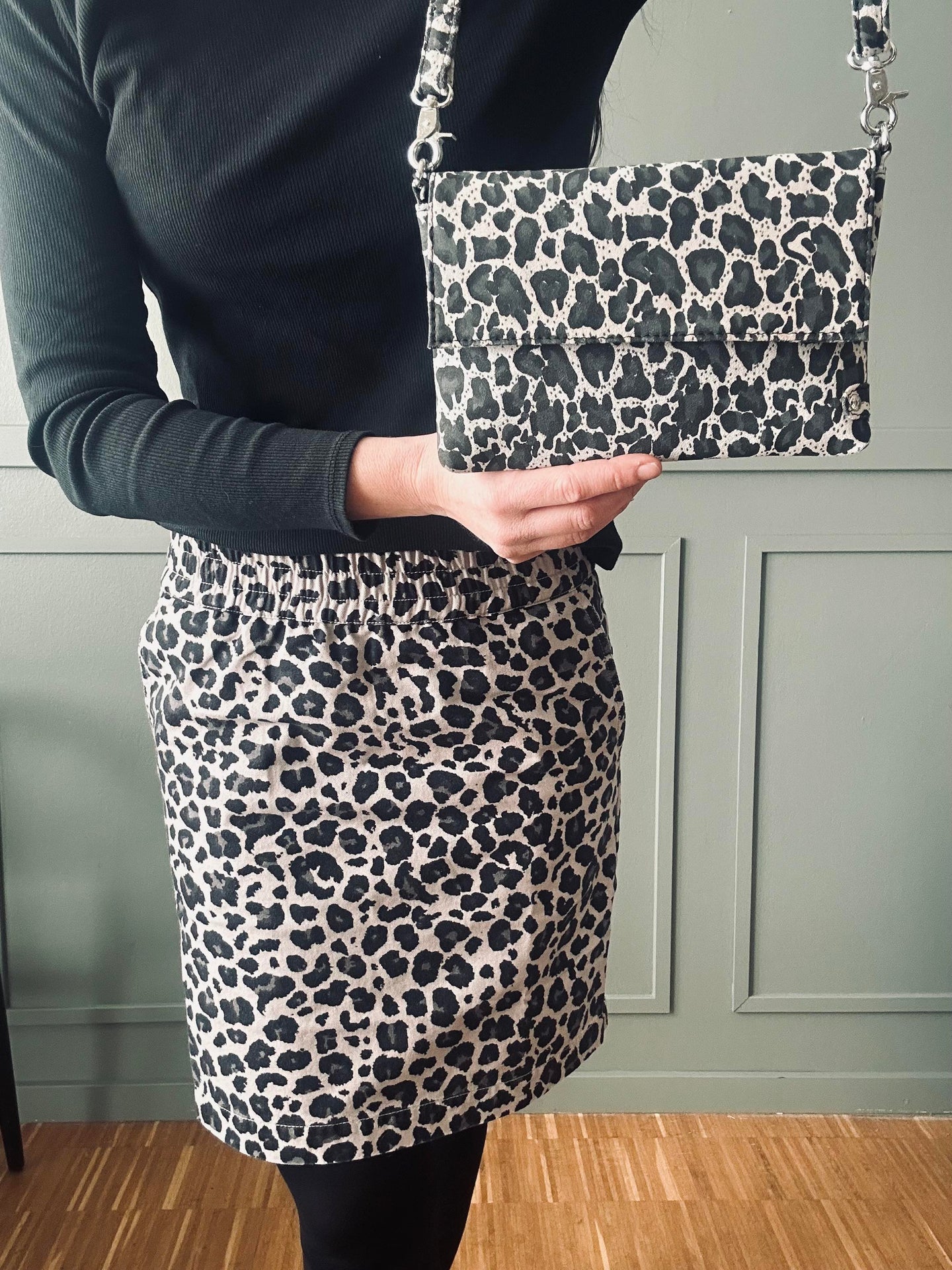 Kjol Jane Leopard Grå