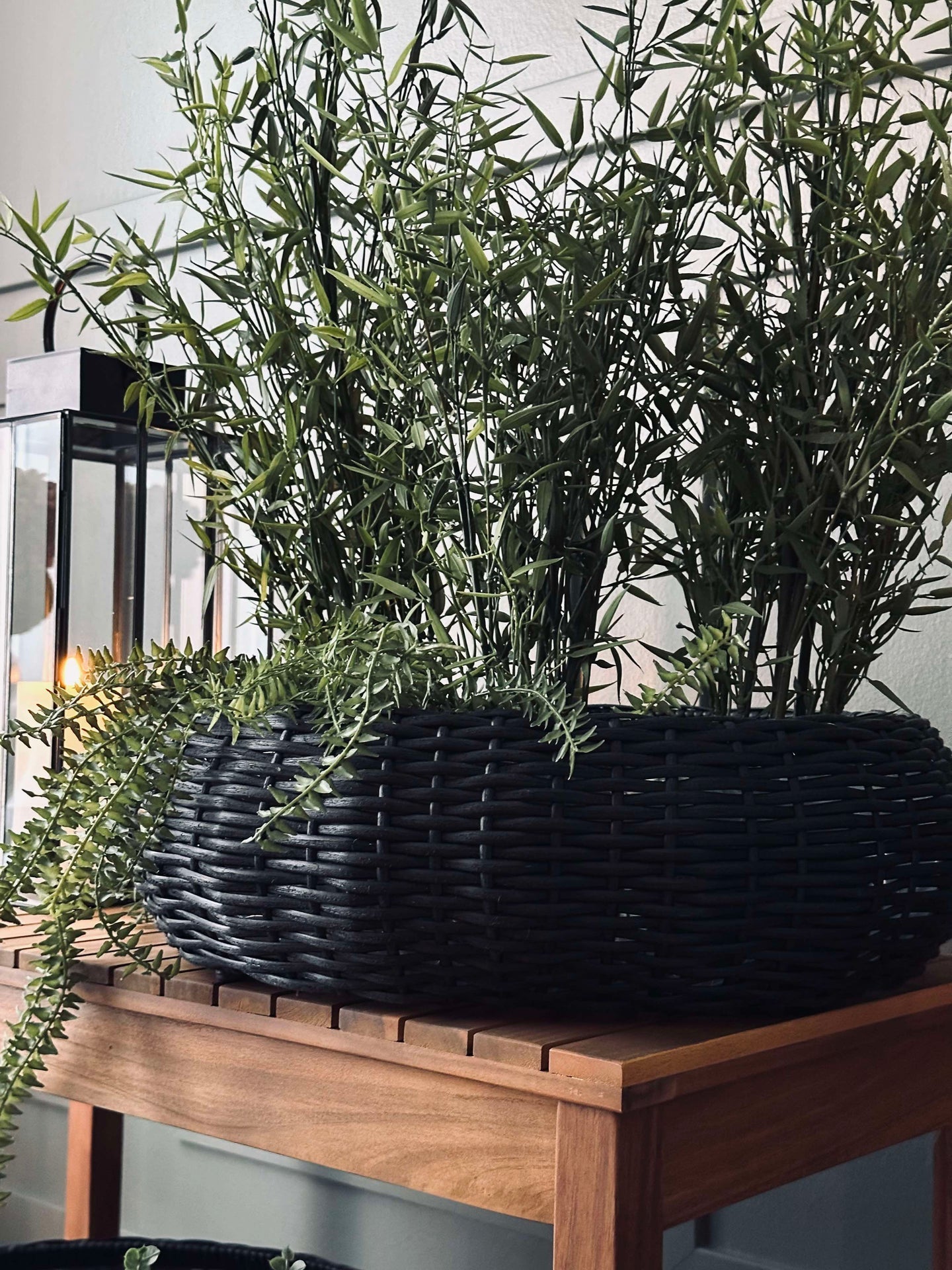 Korgset Rattan - Svart 2 st.