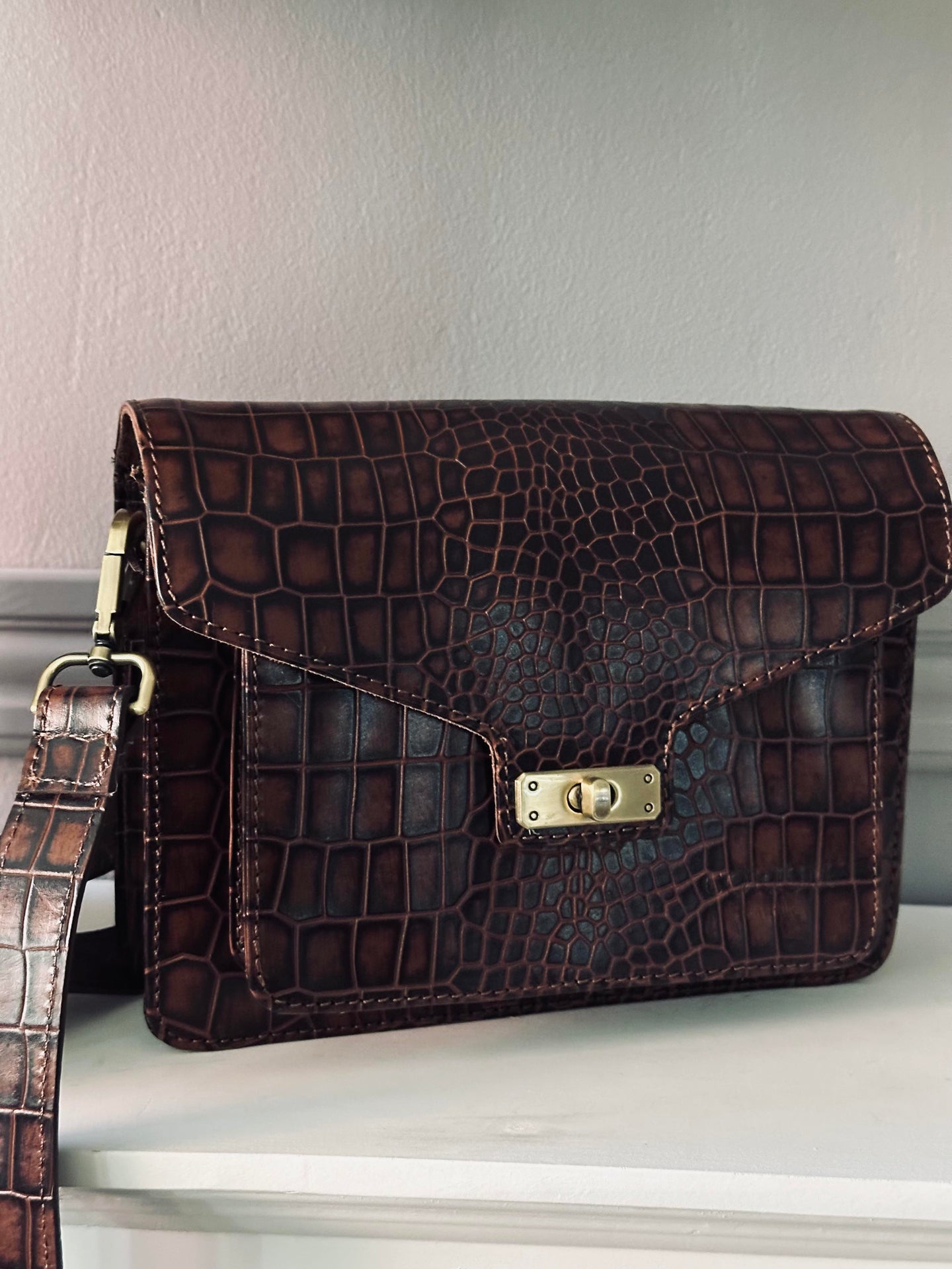 Crossover boxbag - Brown
