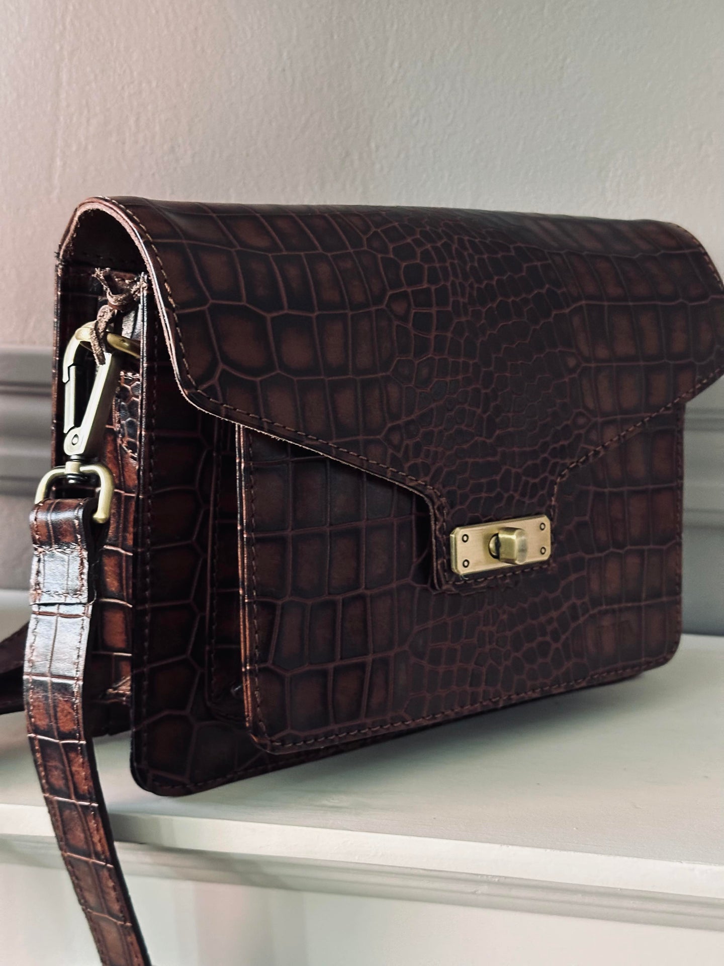 Crossover boxbag - Brown