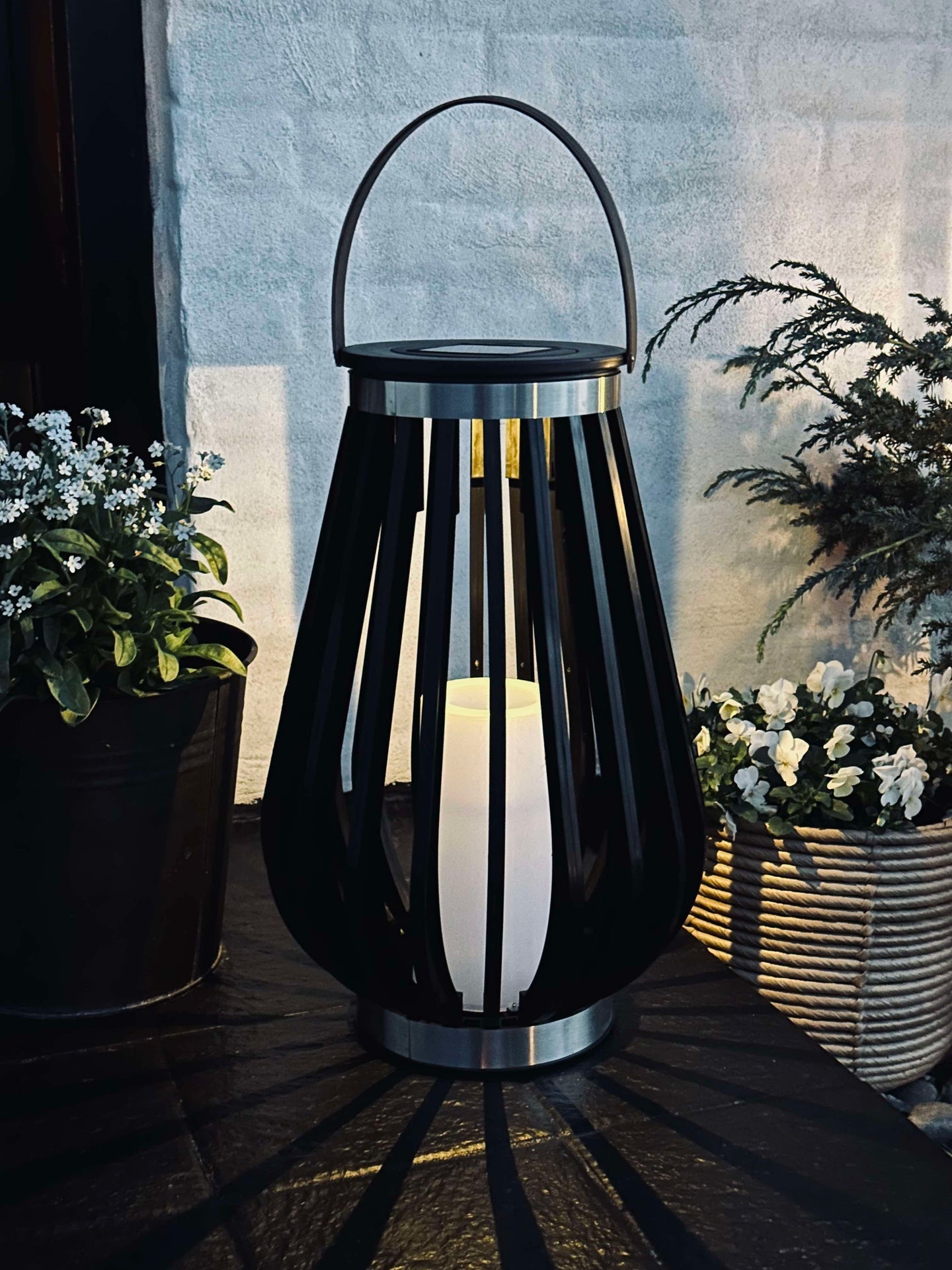Lykta Solar svart XL