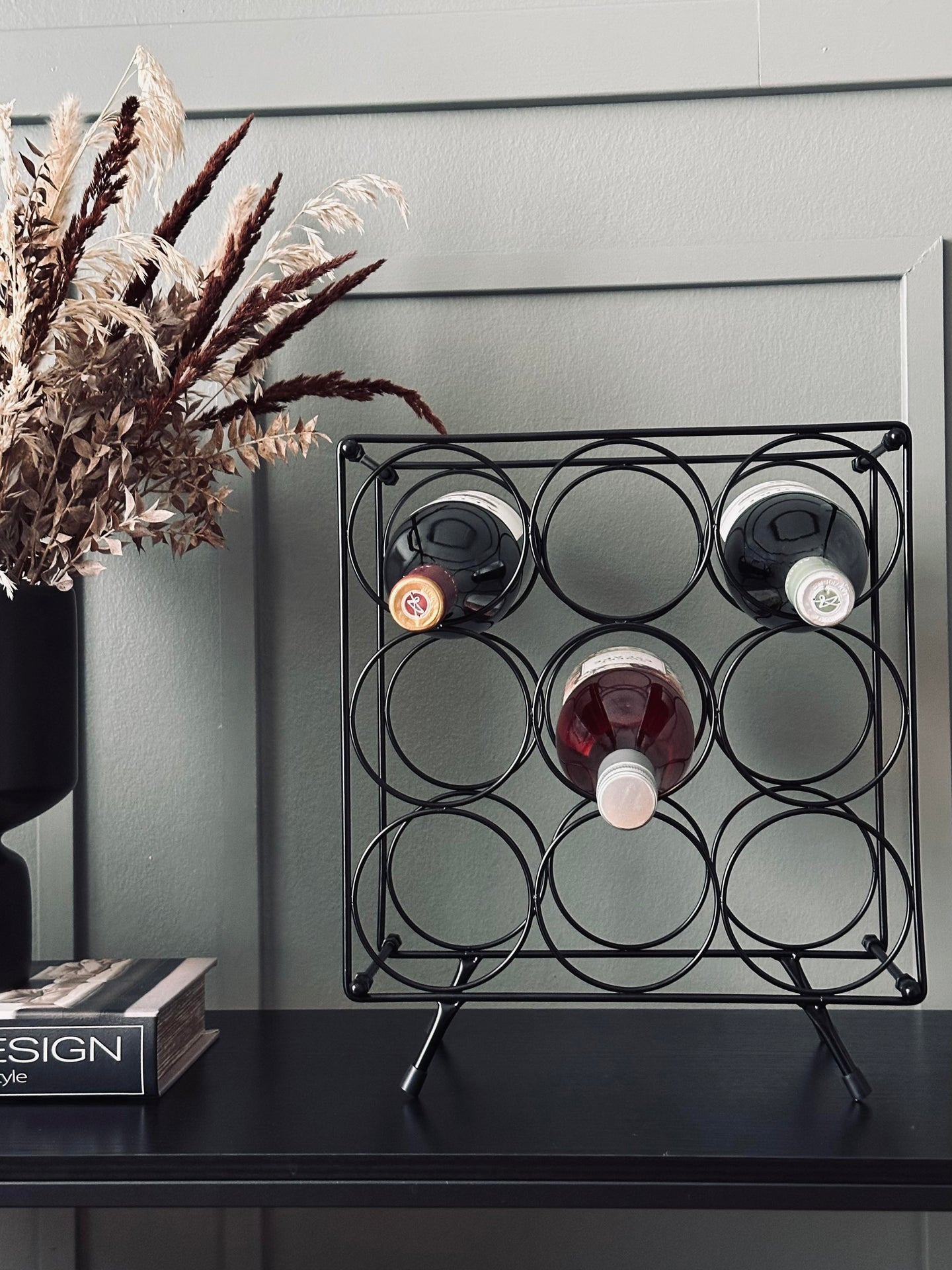 Vinställ i metall - 9 flaskor