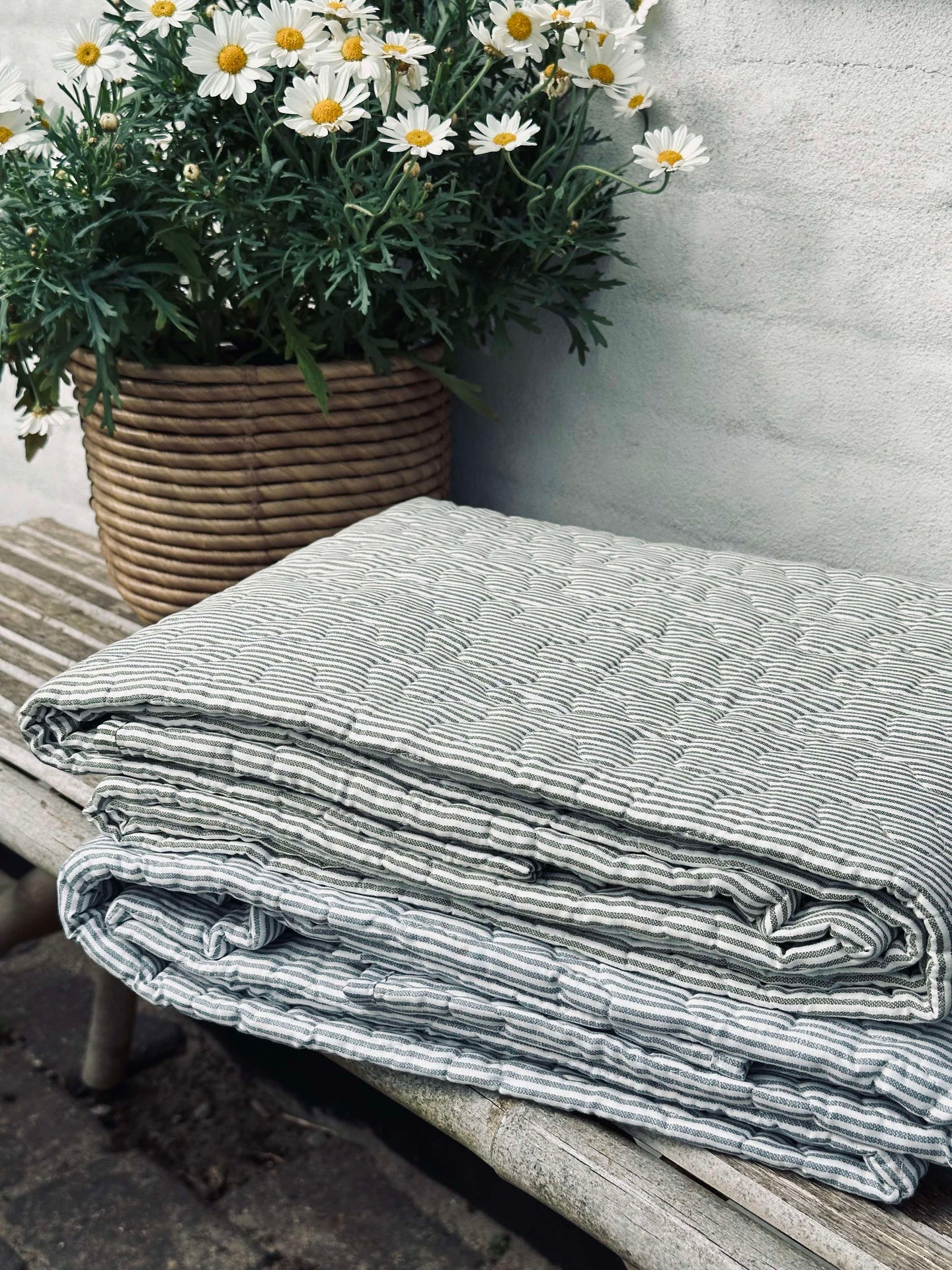 Picknickfilt Grönrandig