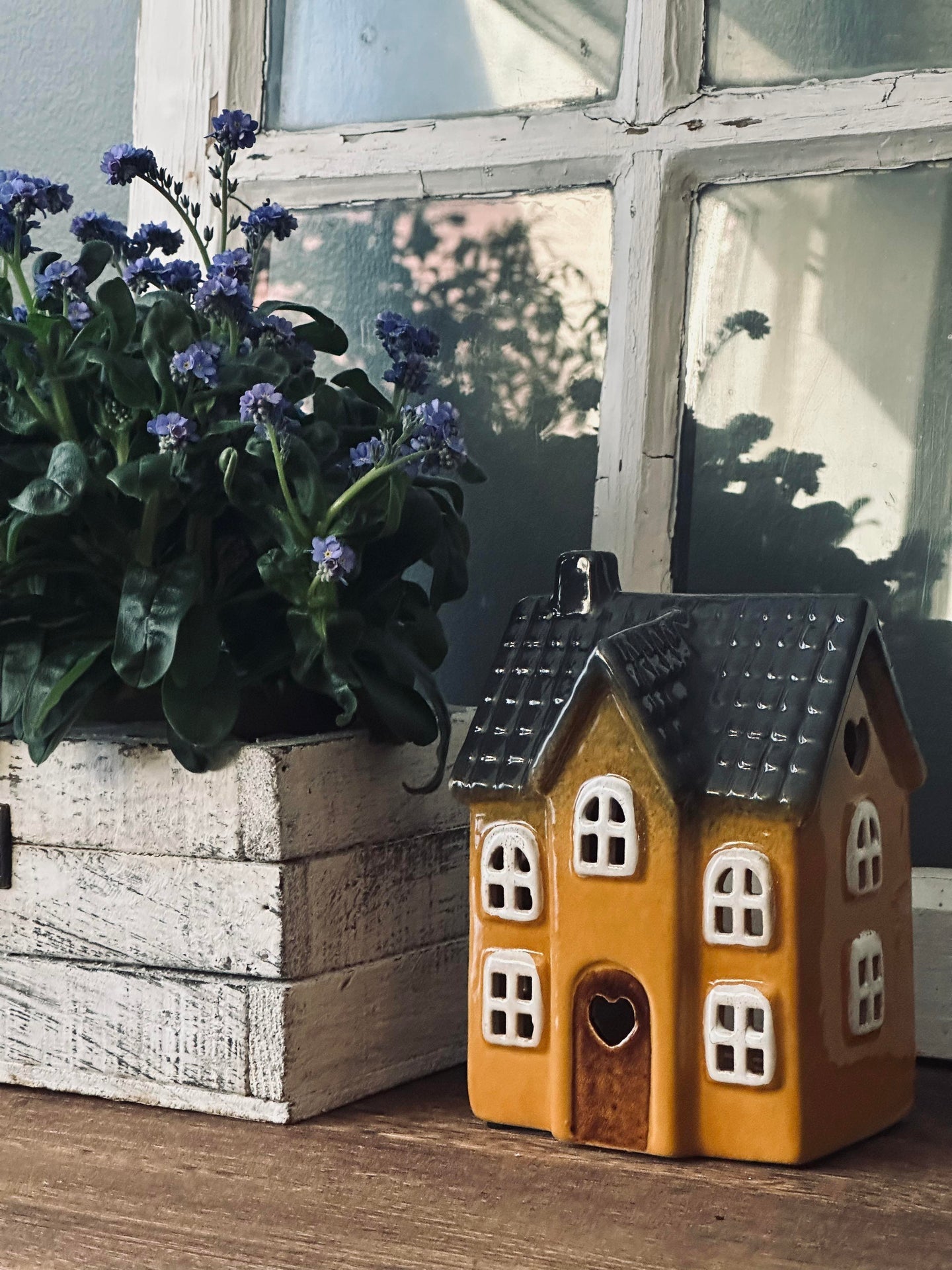 Ljuslykta - Gul Keramik