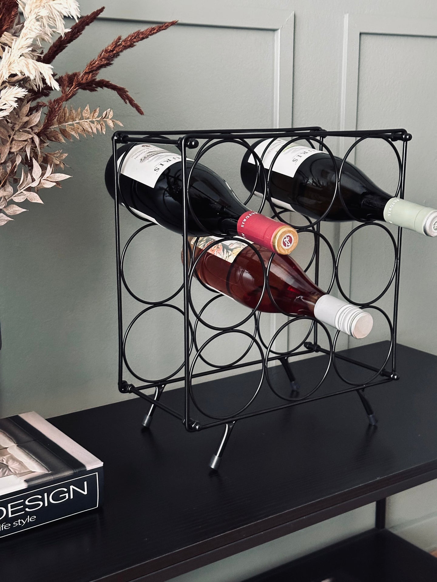 Vinställ i metall - 9 flaskor