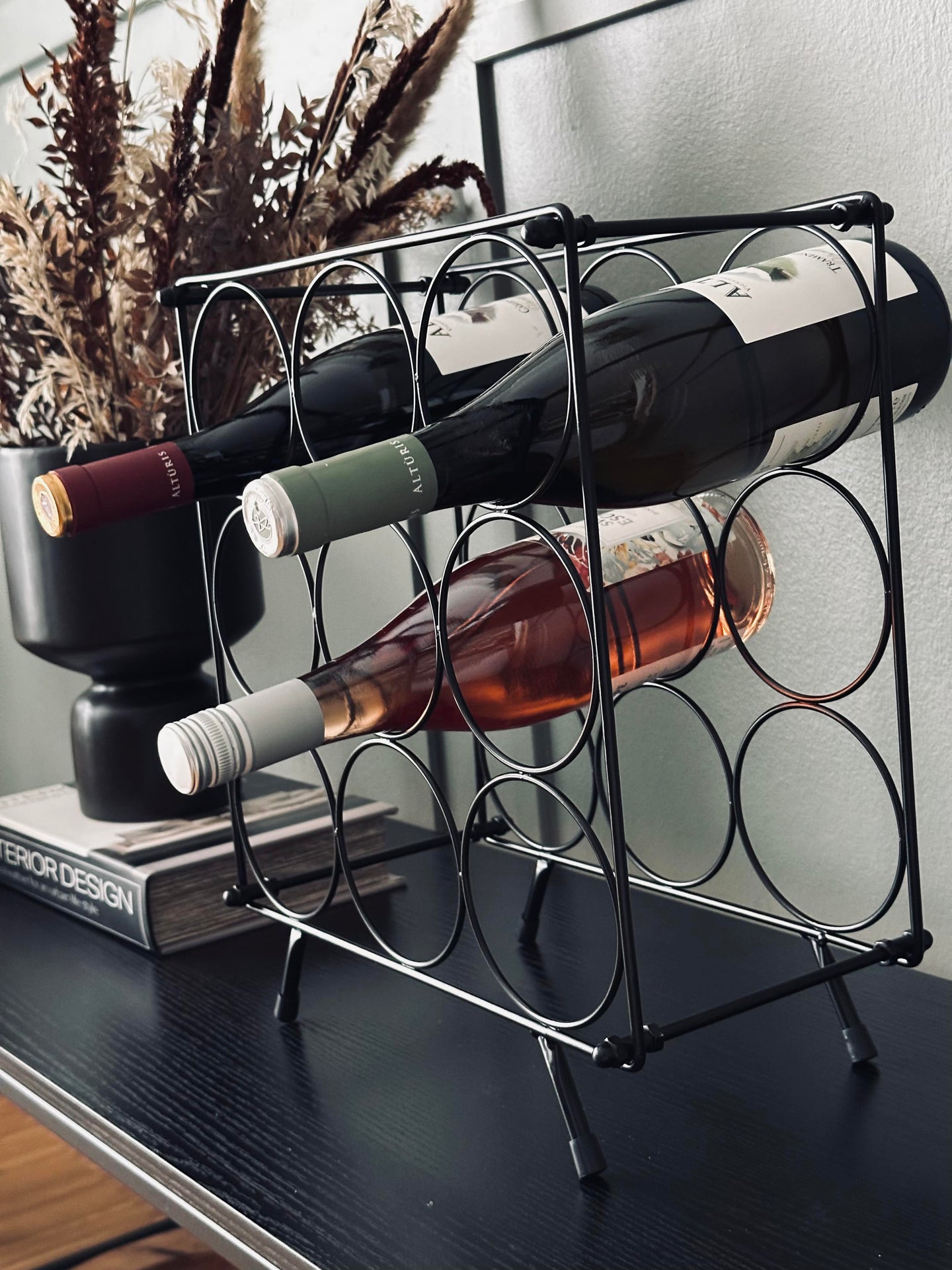 Vinställ i metall - 9 flaskor