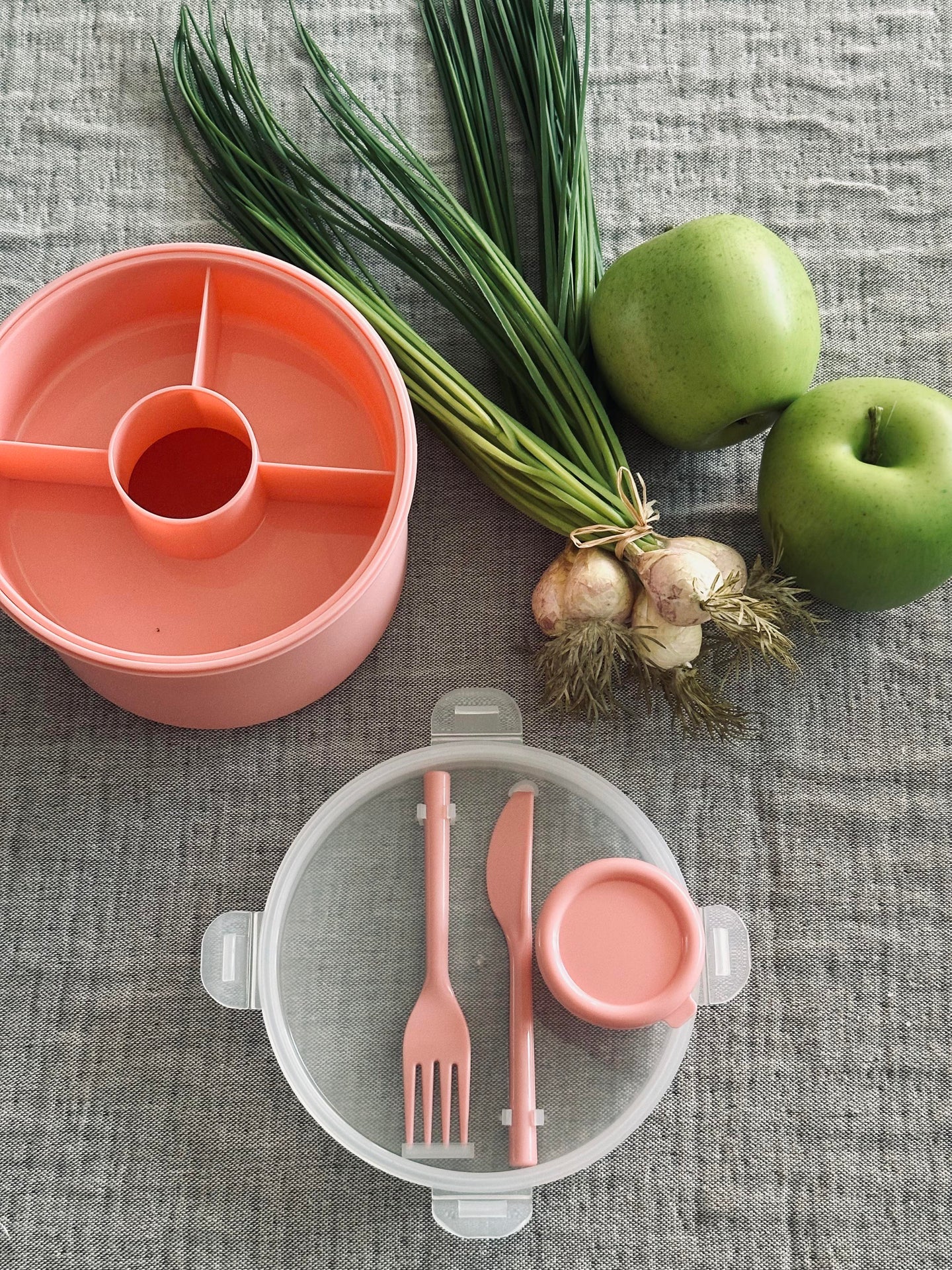 Lunchbox med dressingkopp - Rosa