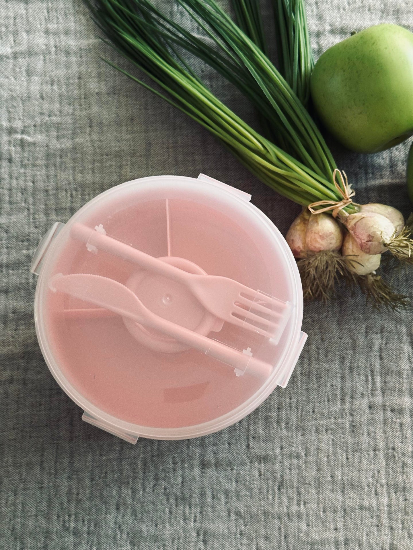 Lunchbox med dressingkopp - Rosa