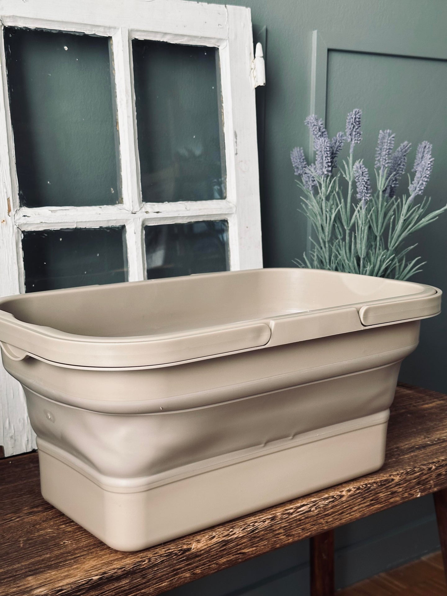 Hopfällbar Picknickkorg med lock