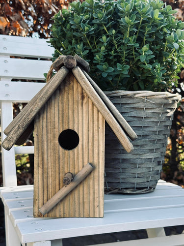 Fågelhus i tvättat trä - Stor