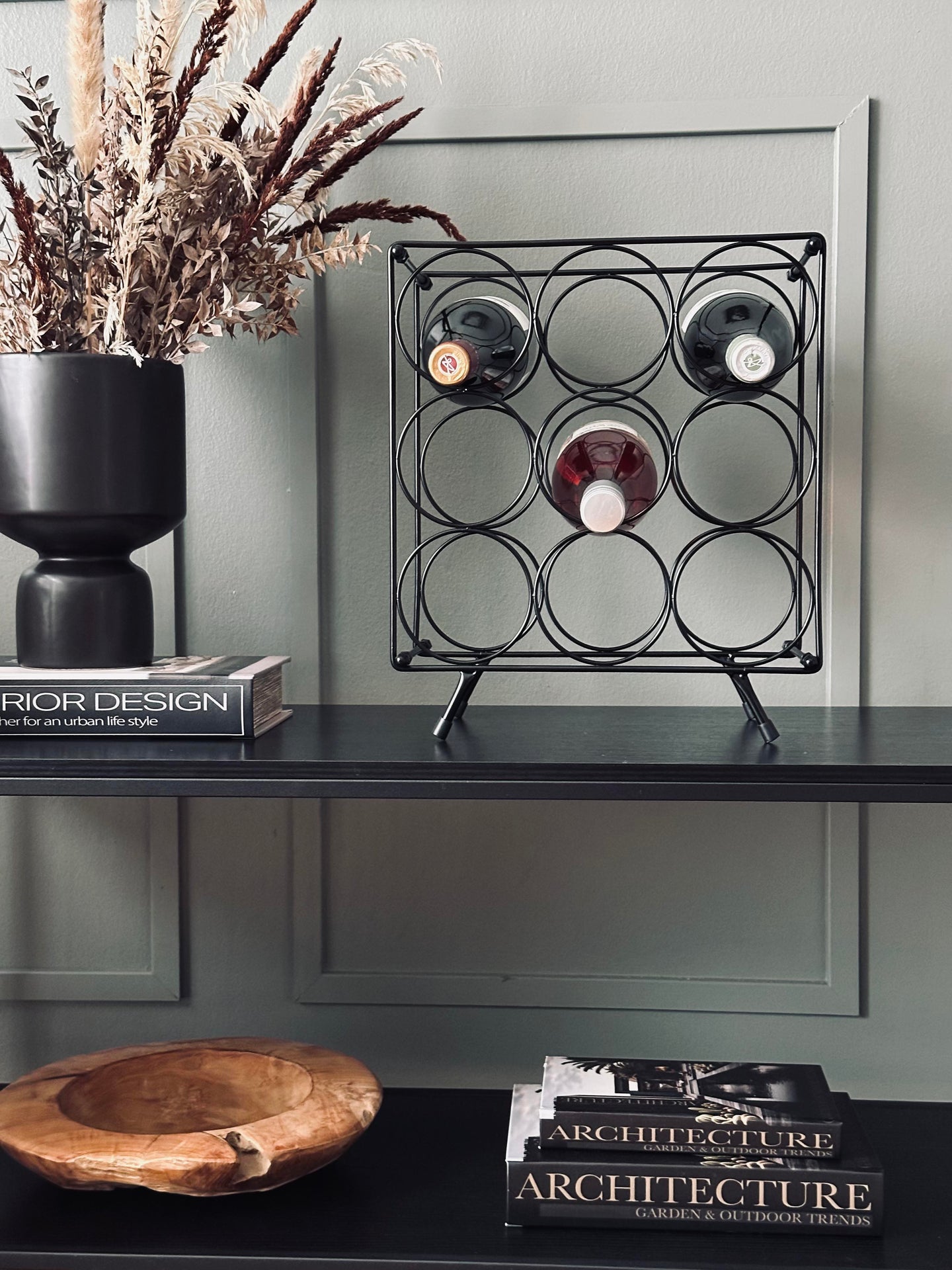 Vinställ i metall - 9 flaskor