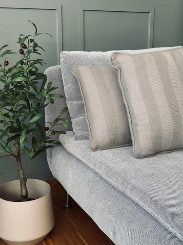 Kudde med fyllning - Grå / mint 40x60