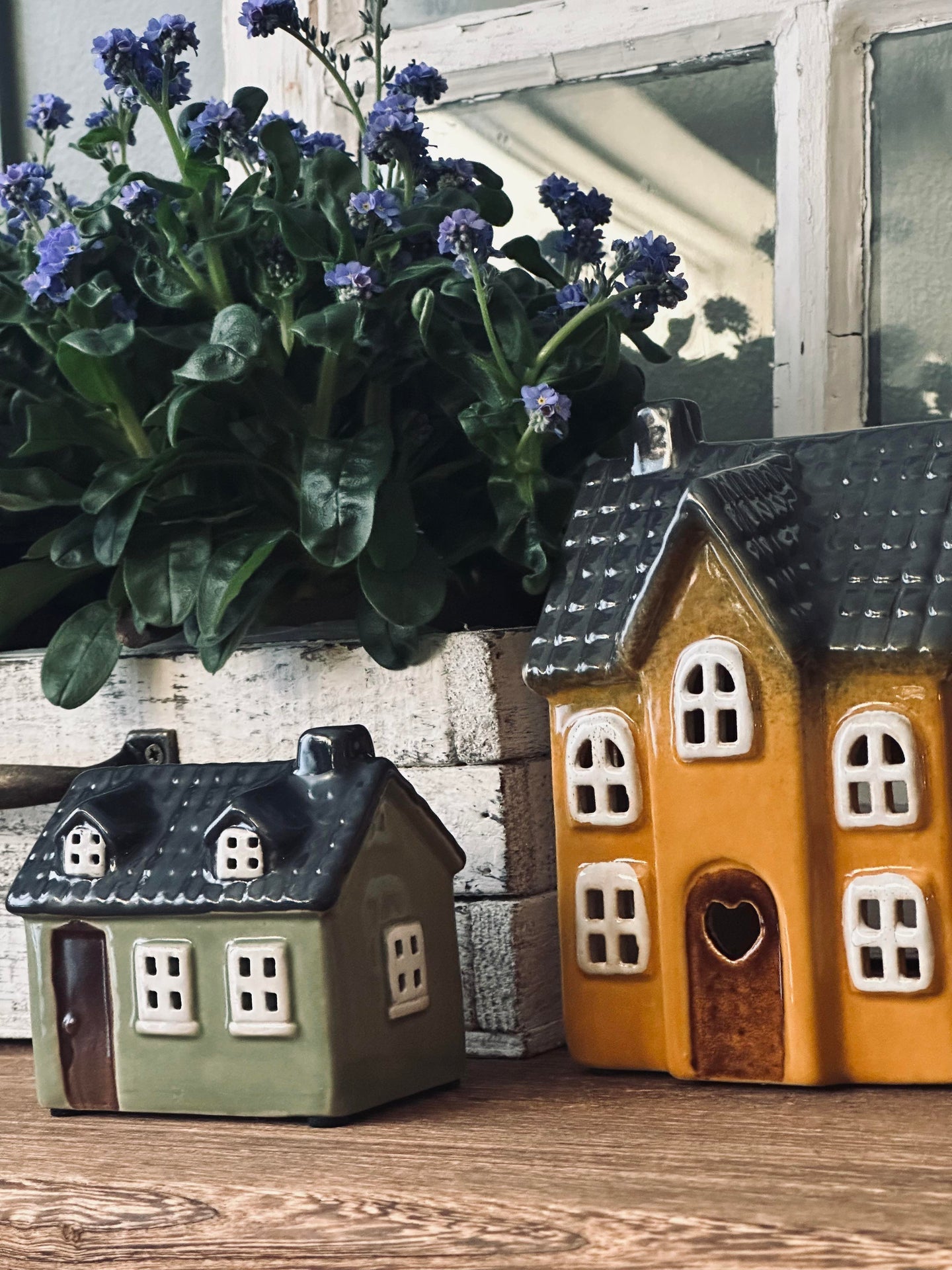 Ljuslykta - Gul Keramik