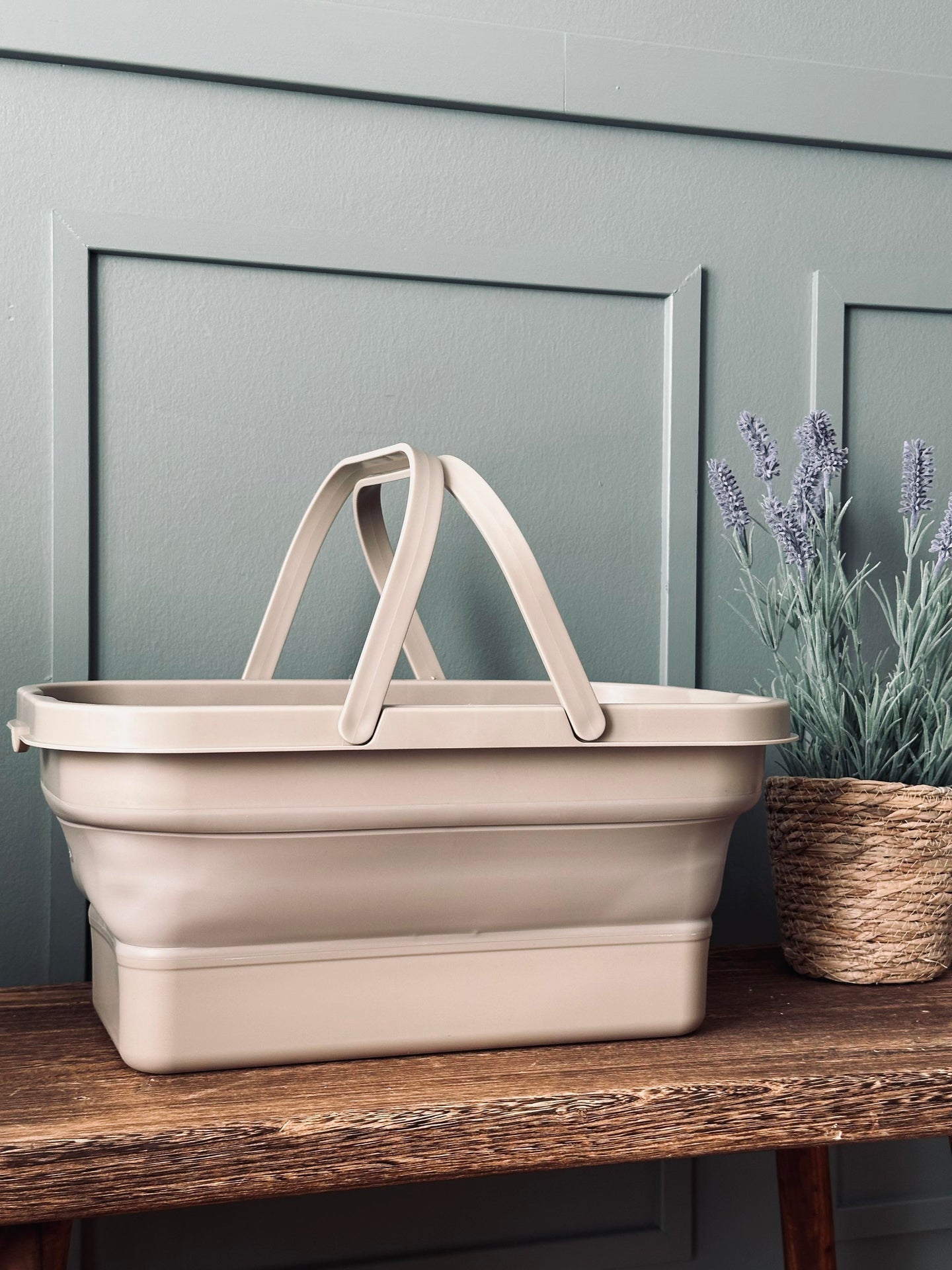 Hopfällbar Picknickkorg med lock