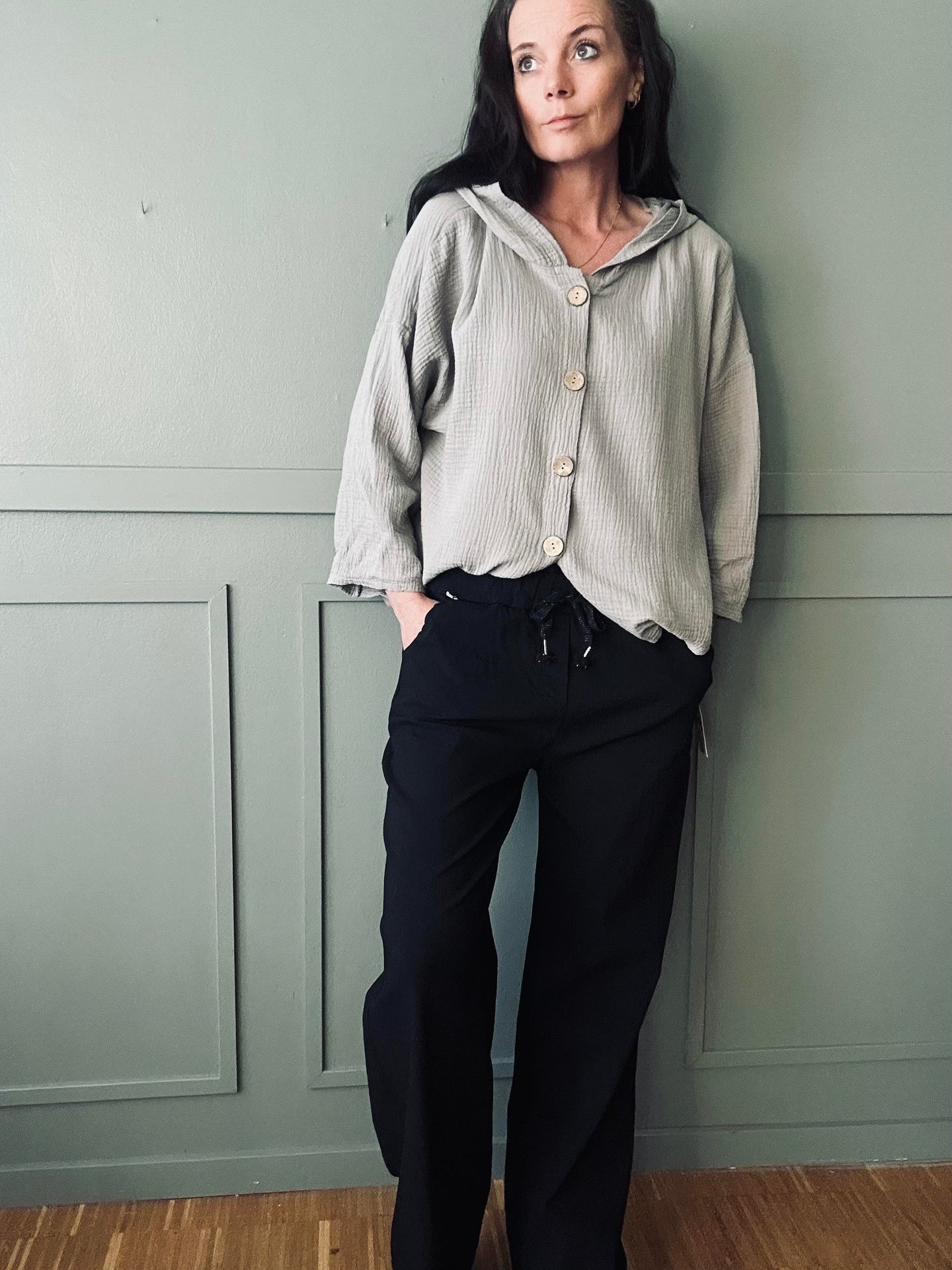 Byxor m. stretch Svart – plus onesize 40-48