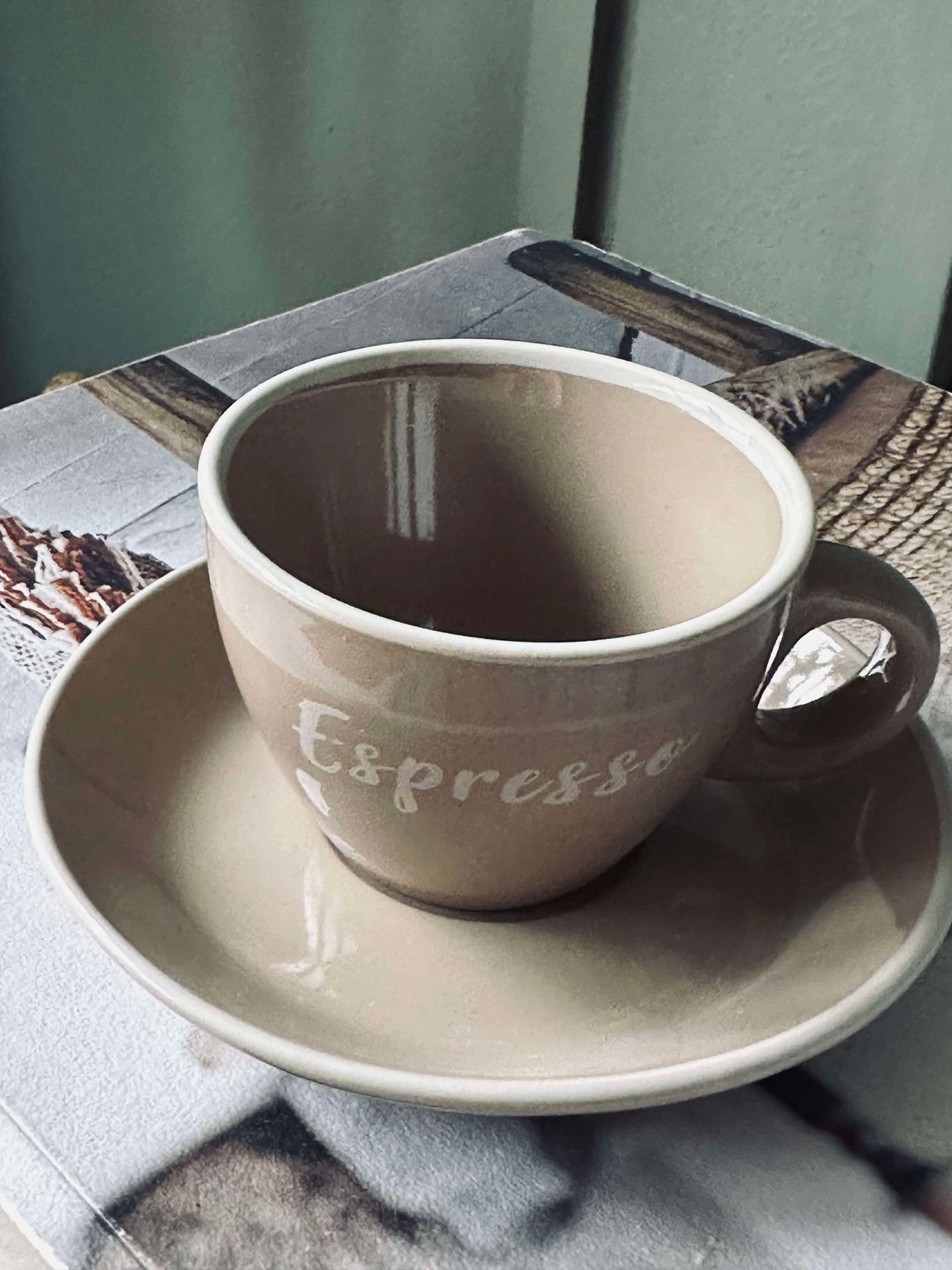 Espressokopp med fat 100 ml - 4 st