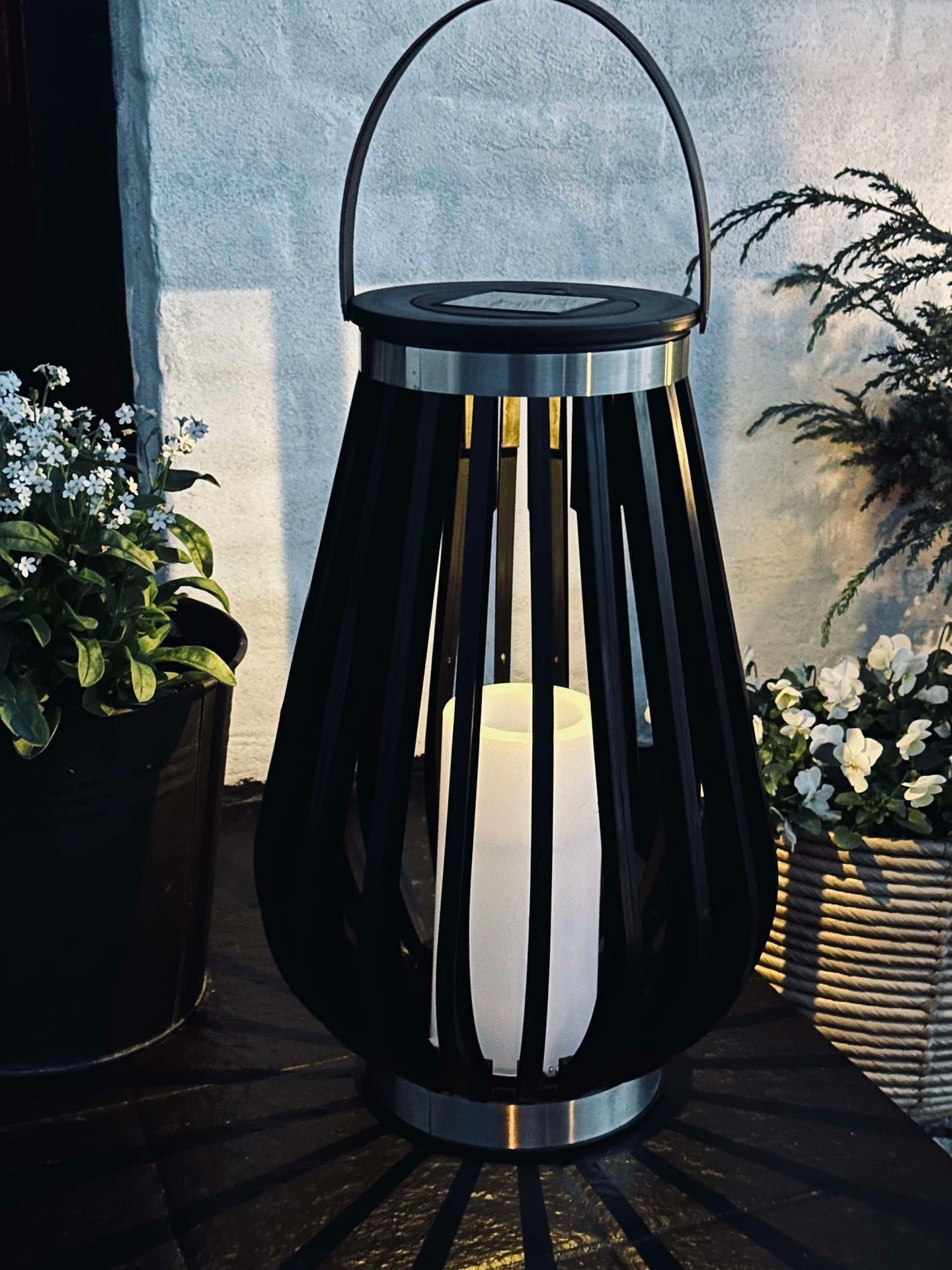Lykta Solar svart XL