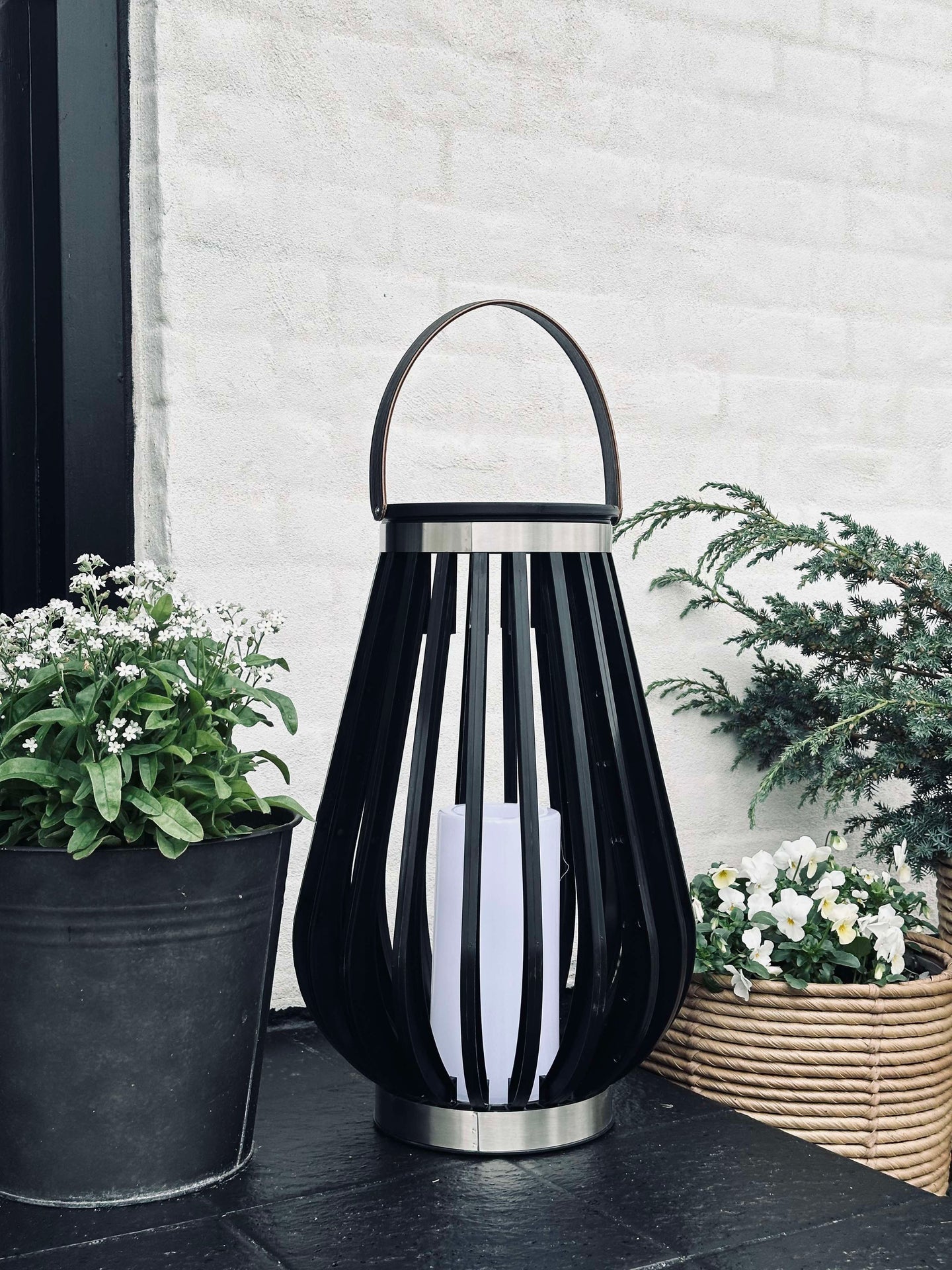 Lykta Solar svart XL