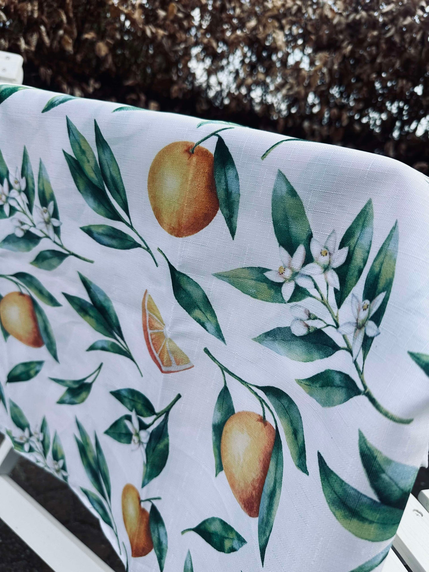 Duk - Vattenavvisande 180x130 - Orange citrus