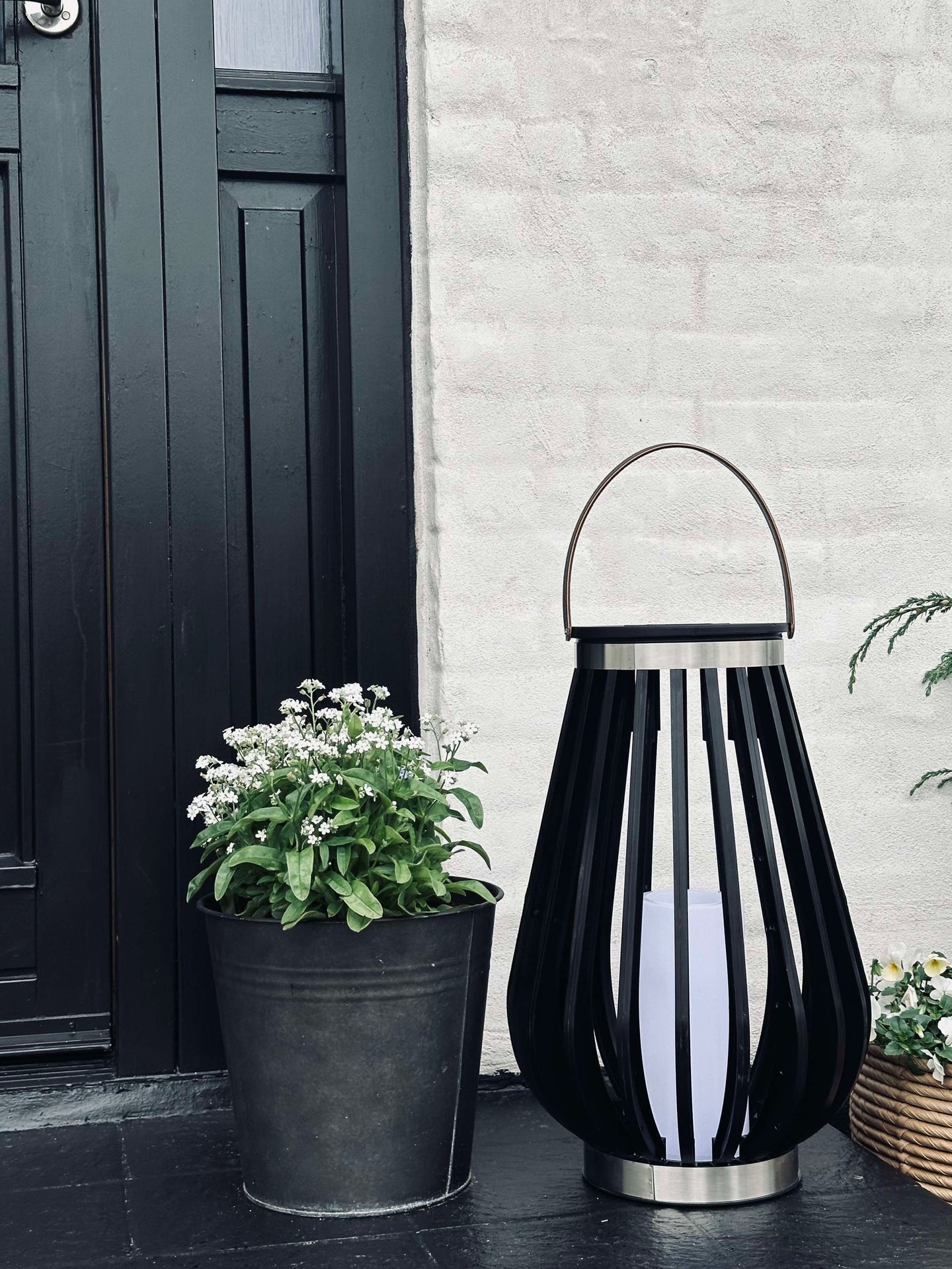 Lykta Solar svart XL