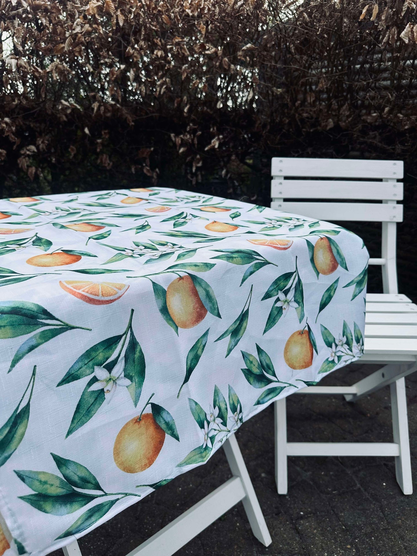 Duk - Vattenavvisande 180x130 - Orange citrus