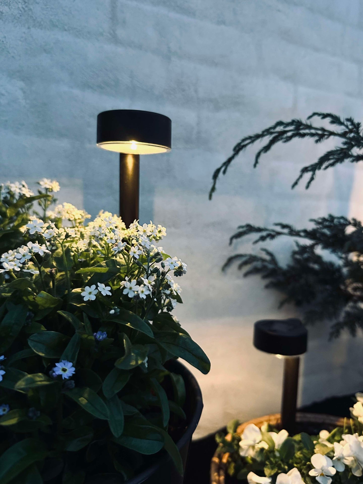 Trädgårdslampa Nancy med solceller – Set om 4 st.