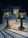 Bordslampa med solceller - Mörk beige