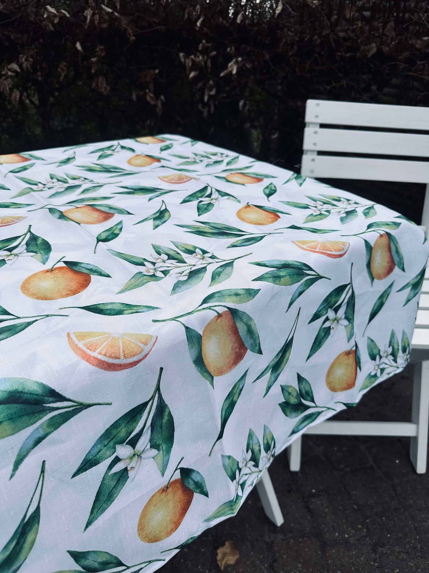 Duk - Vattenavvisande 180x130 - Orange citrus