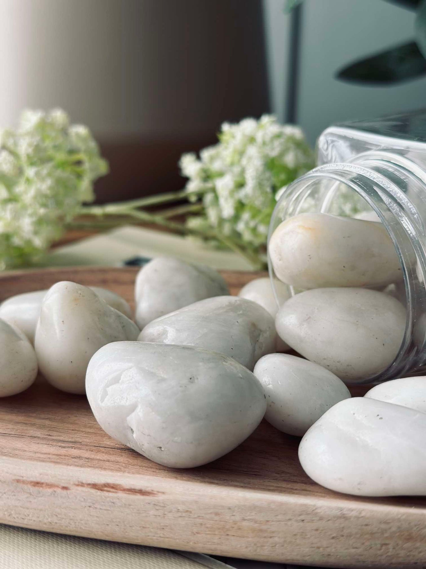 Dekorationsstenar - 850 gram MIX vit