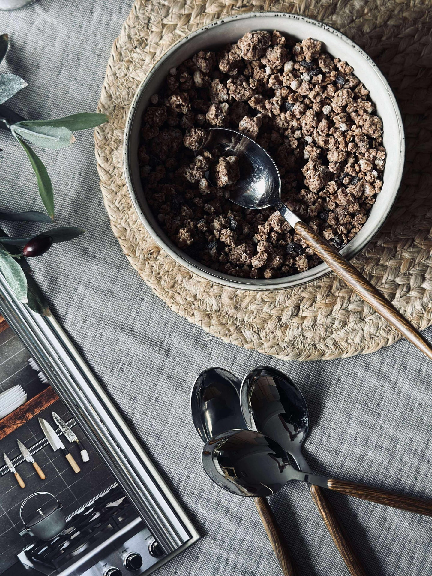 Skål VIGA randig stengods - Sand 16cm