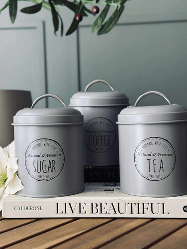 Förvaringsburkar 3 st - Mocca