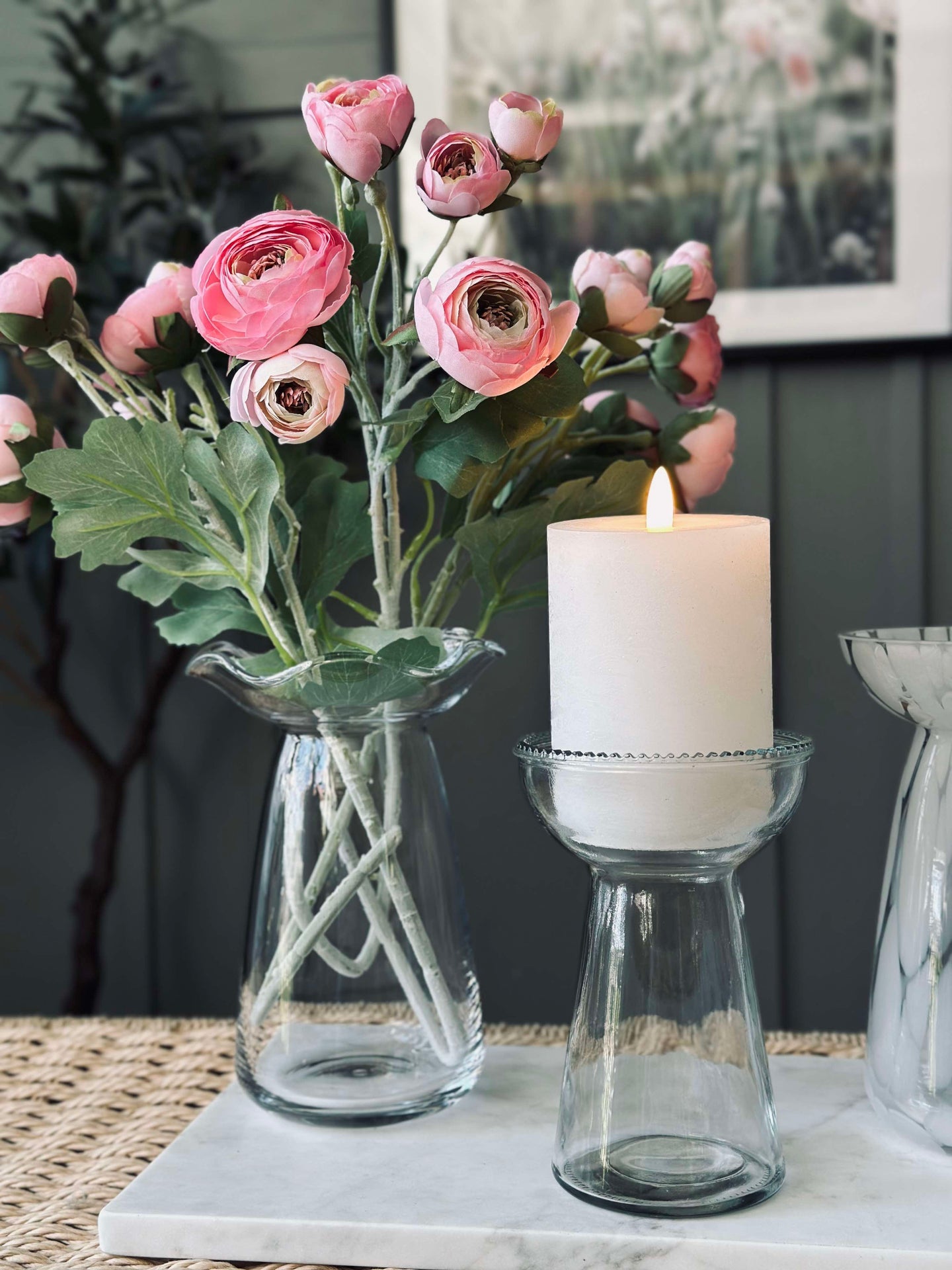 Hyacintvas med Blomsterkant - Klar