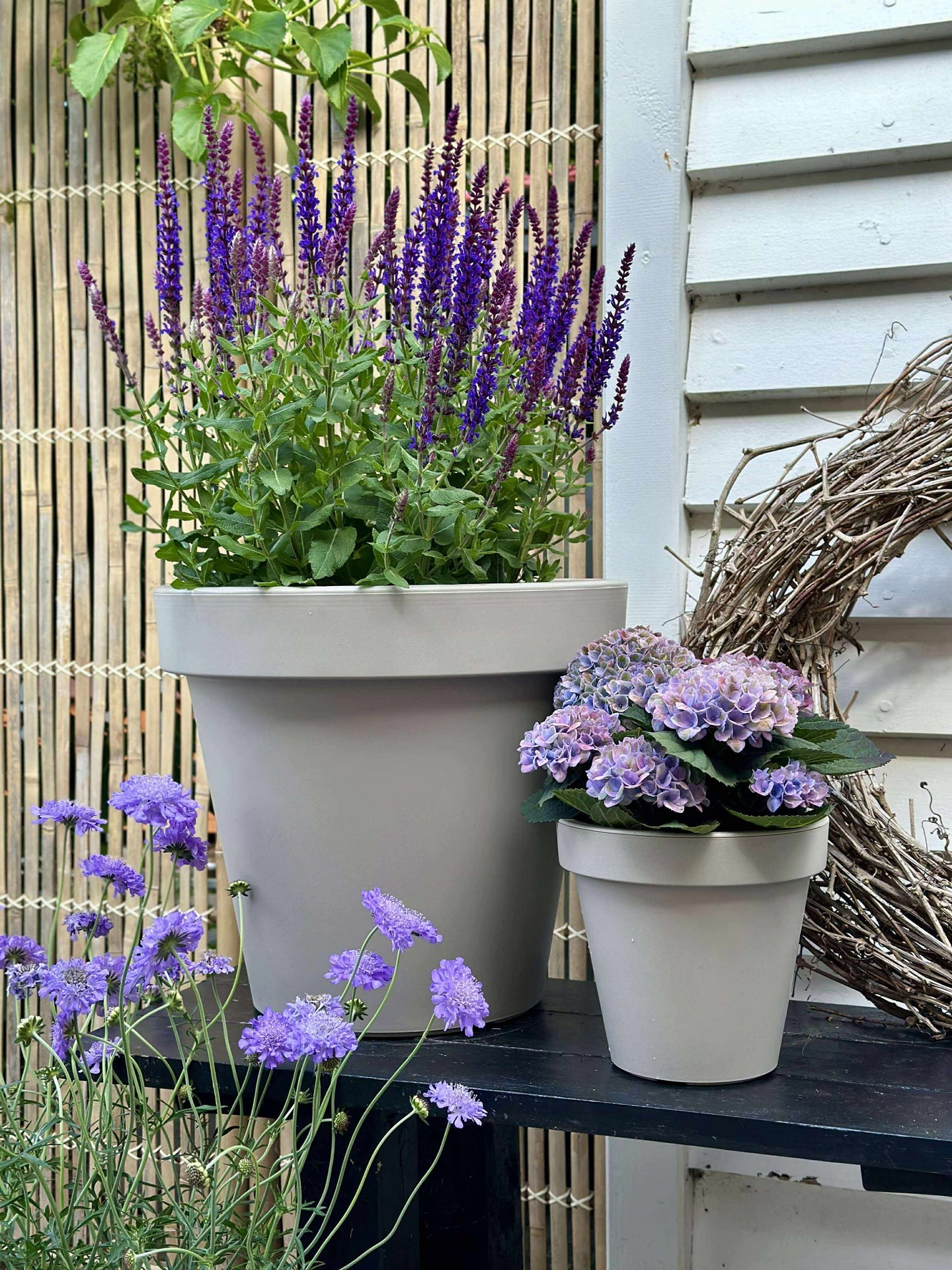 Trädgårdskruka - Återvunnen Beige Dia 35 cm