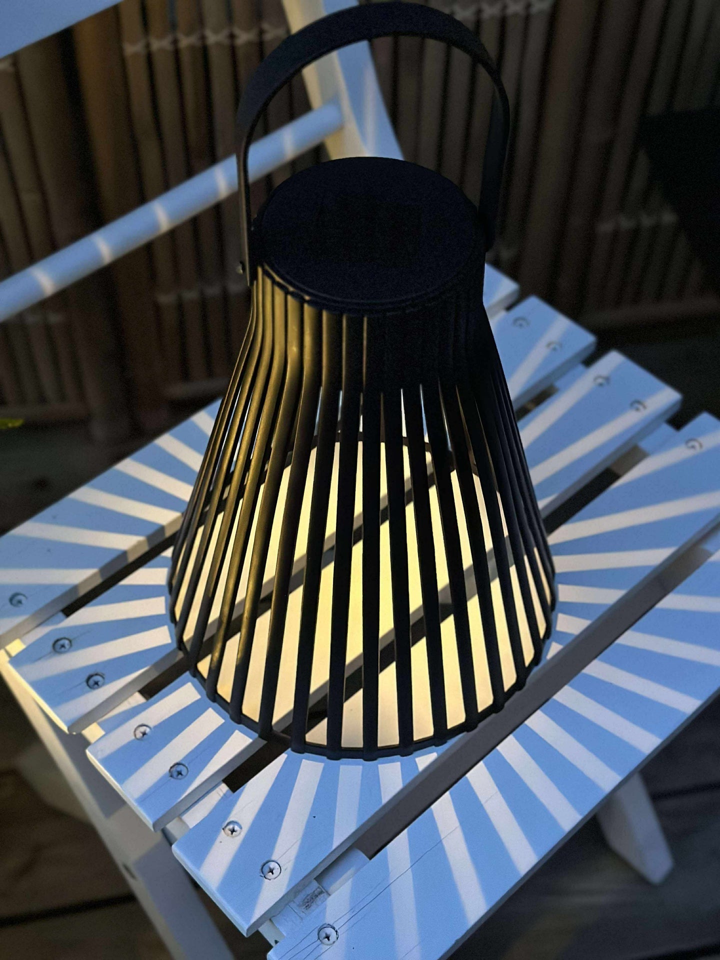 Lykta med solceller - GARDEN BLACK 24cm