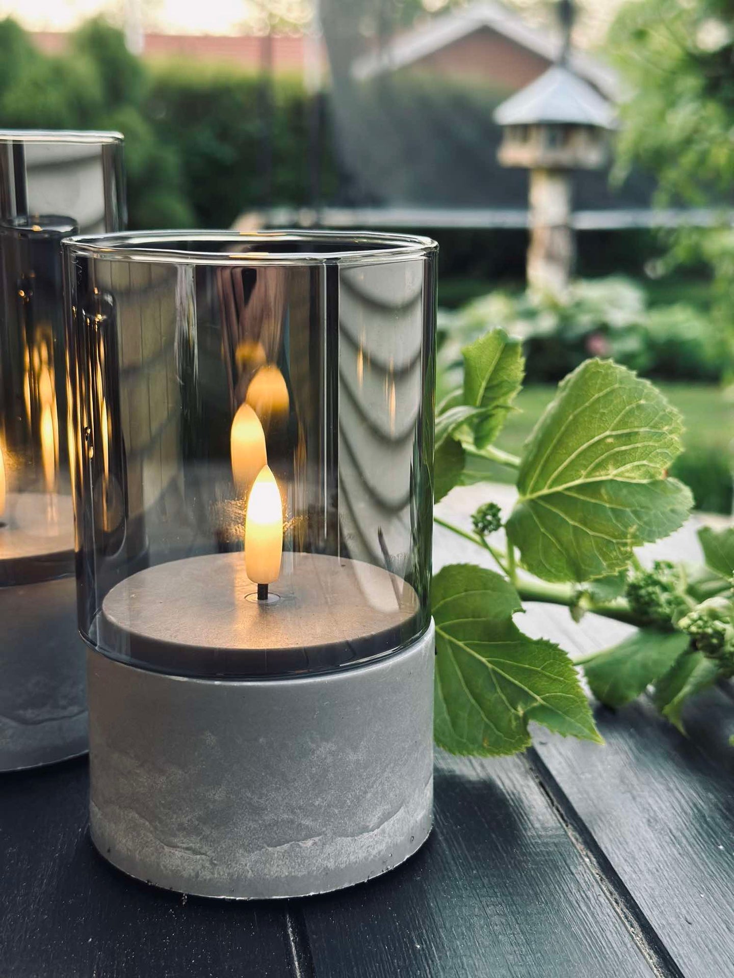 LED GREY Cylinder Set med 3 st - Godkänd för inne och ute