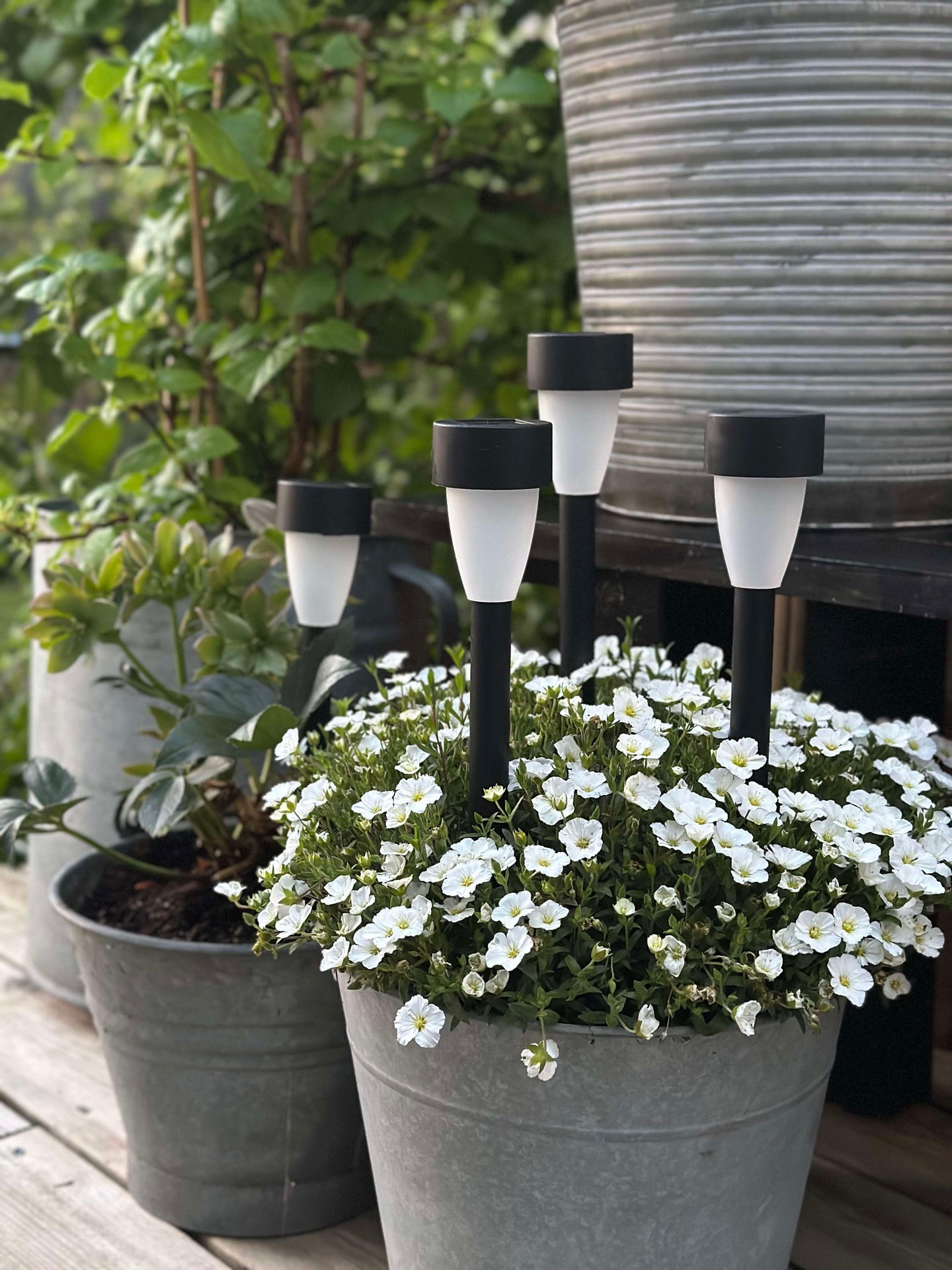 Fackla med solceller – Set om 4 st.